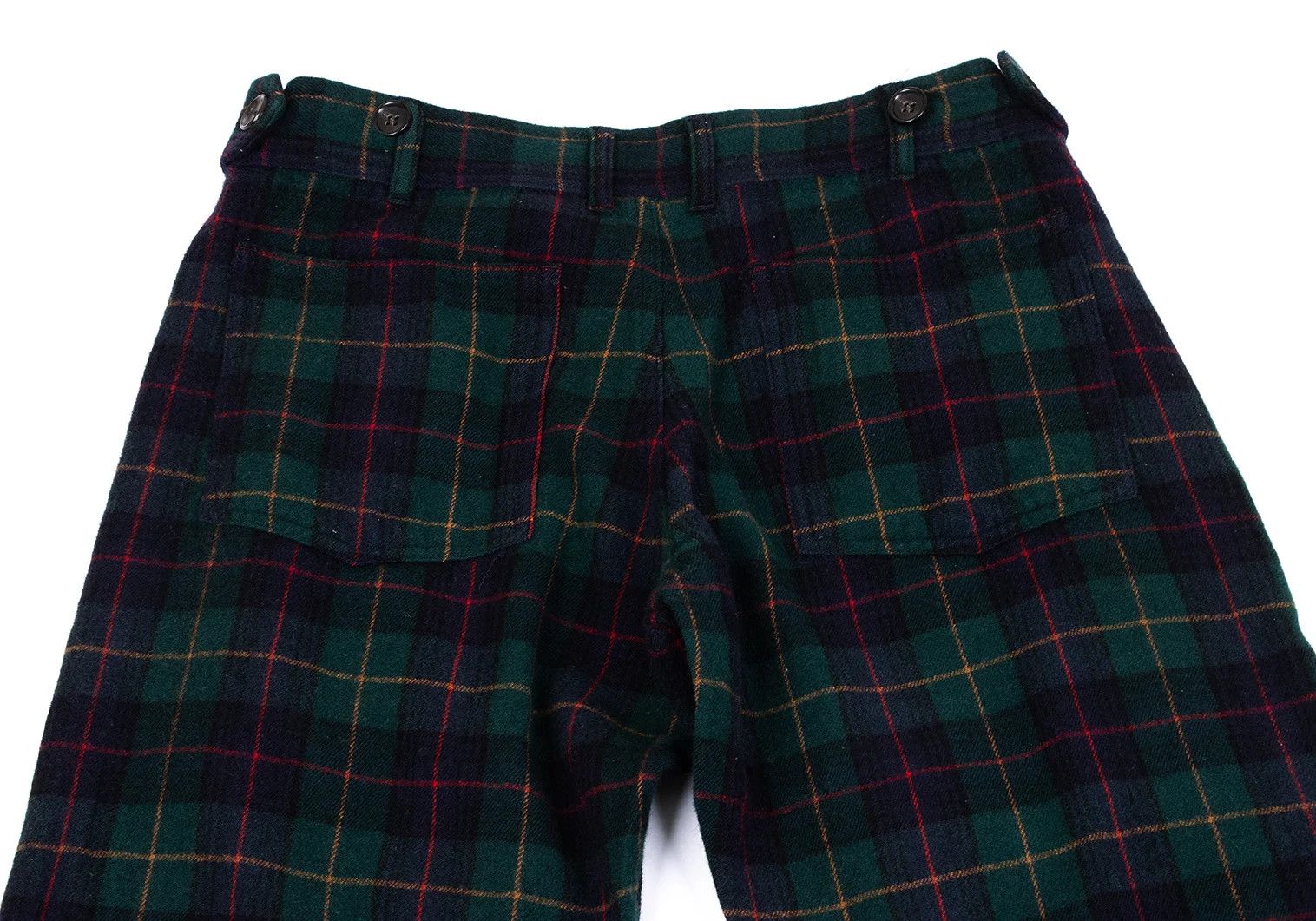 Comme des Garcons Homme Plus Tartan Check Wool Nylon Pants in Deep Blue Green XS Size US 30 / EU 46 - 10 Thumbnail