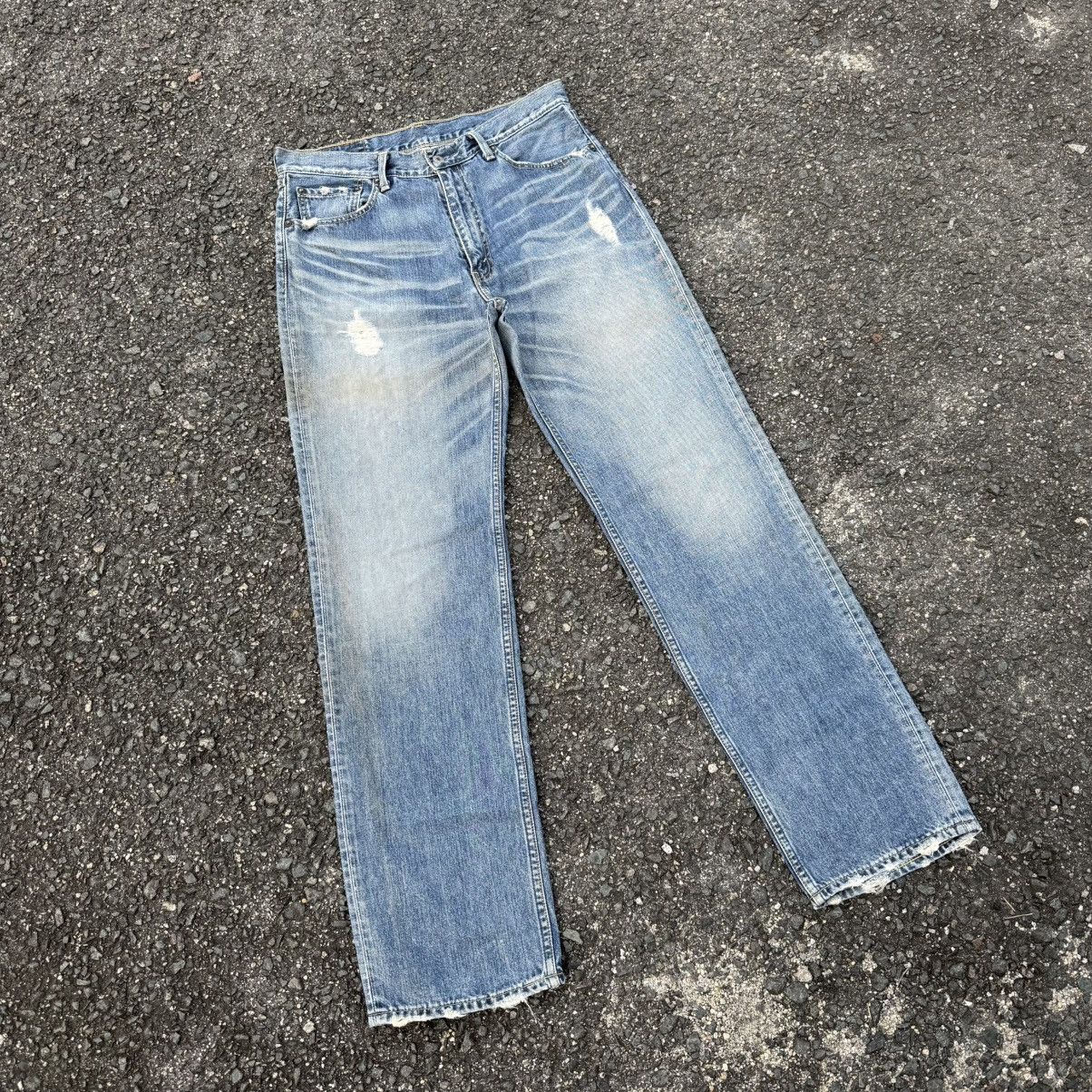 Levi's Vintage Clothing W34 VINTAGE LEVI'S 502 RUSTY FADED RIPPEP DENIM JEAN PANTS Size US 34 / EU 50 - 2 Thumbnail