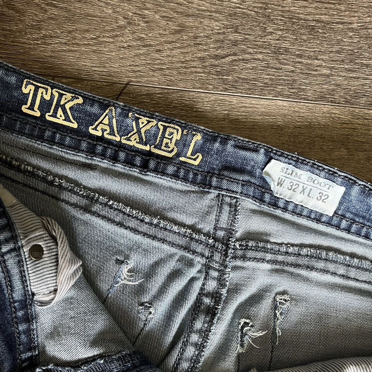 Vintage Vintage 2000s TK Axel Grunge Slim Boot Cut Denim Jeans 32x32 Size US 32 / EU 48 - 9 Thumbnail