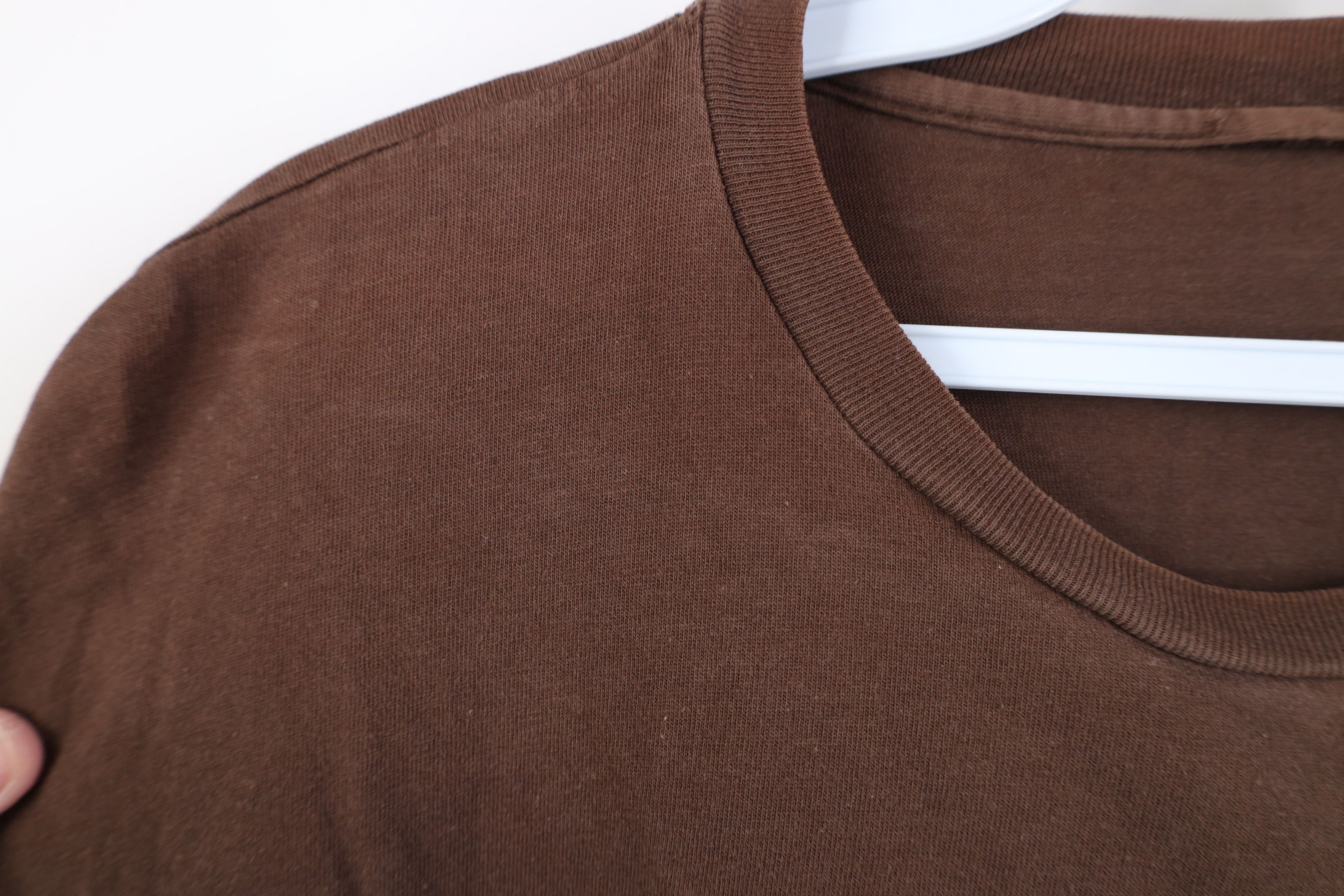 Vintage Vintage 90s Streetwear Short Sleeve T-Shirt Chocolate Brown Size US L / EU 52-54 / 3 - 5 Thumbnail