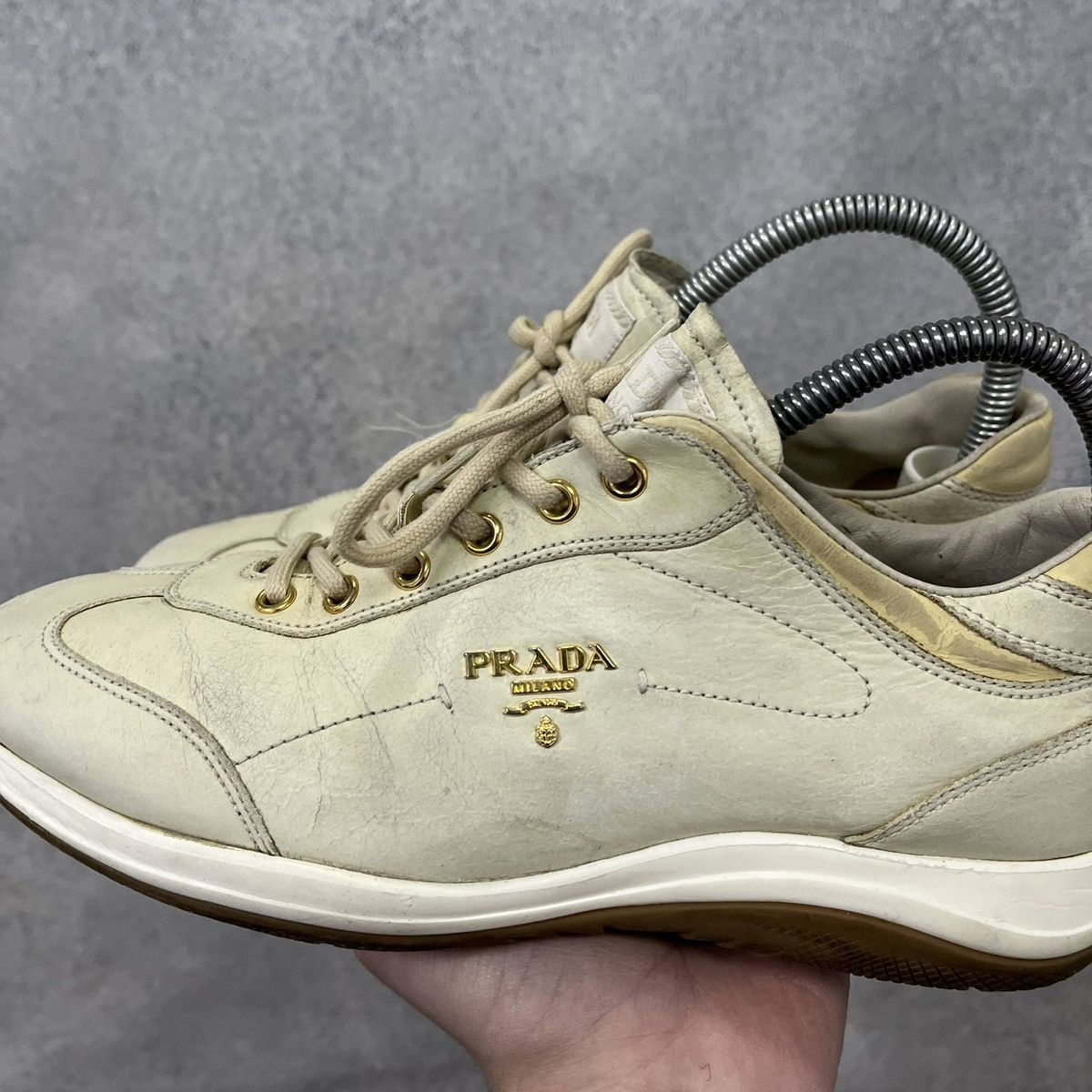 Prada Prada Milano Leather Low Shoes Sneaker Size US 8.5 / IT 38.5 - 7 Thumbnail