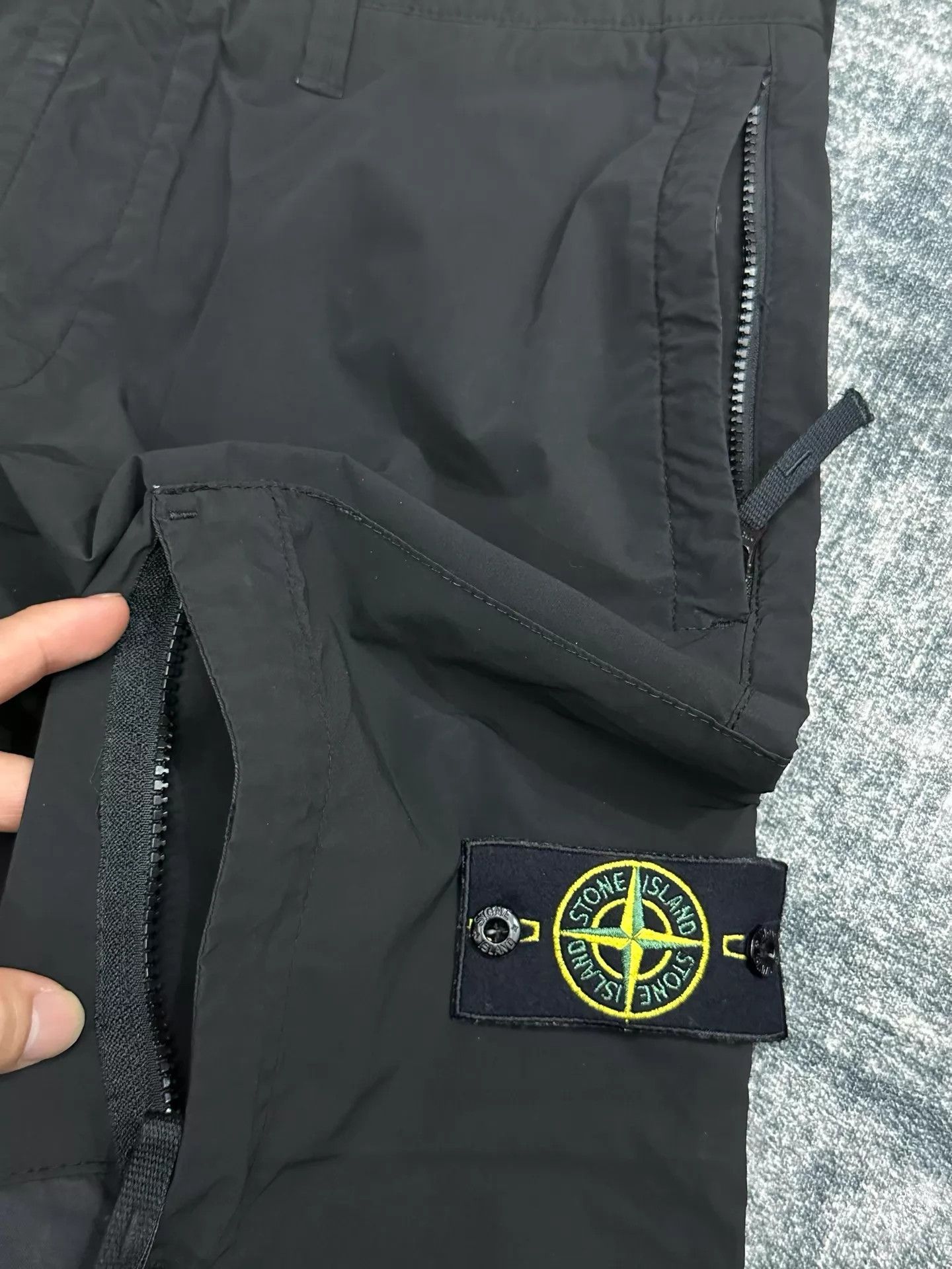 Stone Island Stone Island Nylon Panel MultiPocket WideLeg Black XL Pant Size US 33 - 4 Thumbnail