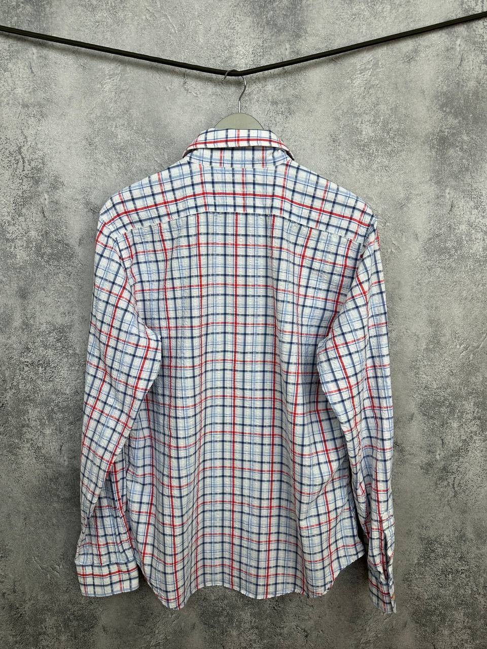 Giorgio Armani Armani Jeans Vintage Check Button Up Shirt Textured Pattern Size US XL / EU 56 / 4 - 2 Thumbnail