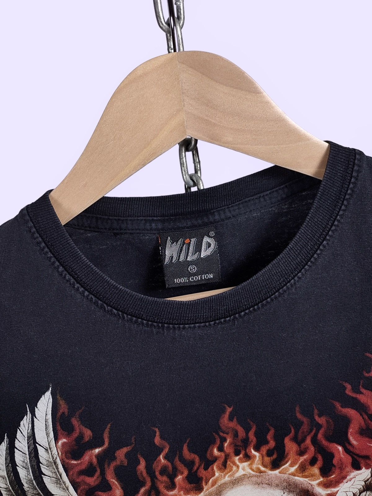 Vintage Y2K Vintage Wild Skull Flame Graphic Print Tee Size US S / EU 44-46 / 1 - 5 Thumbnail