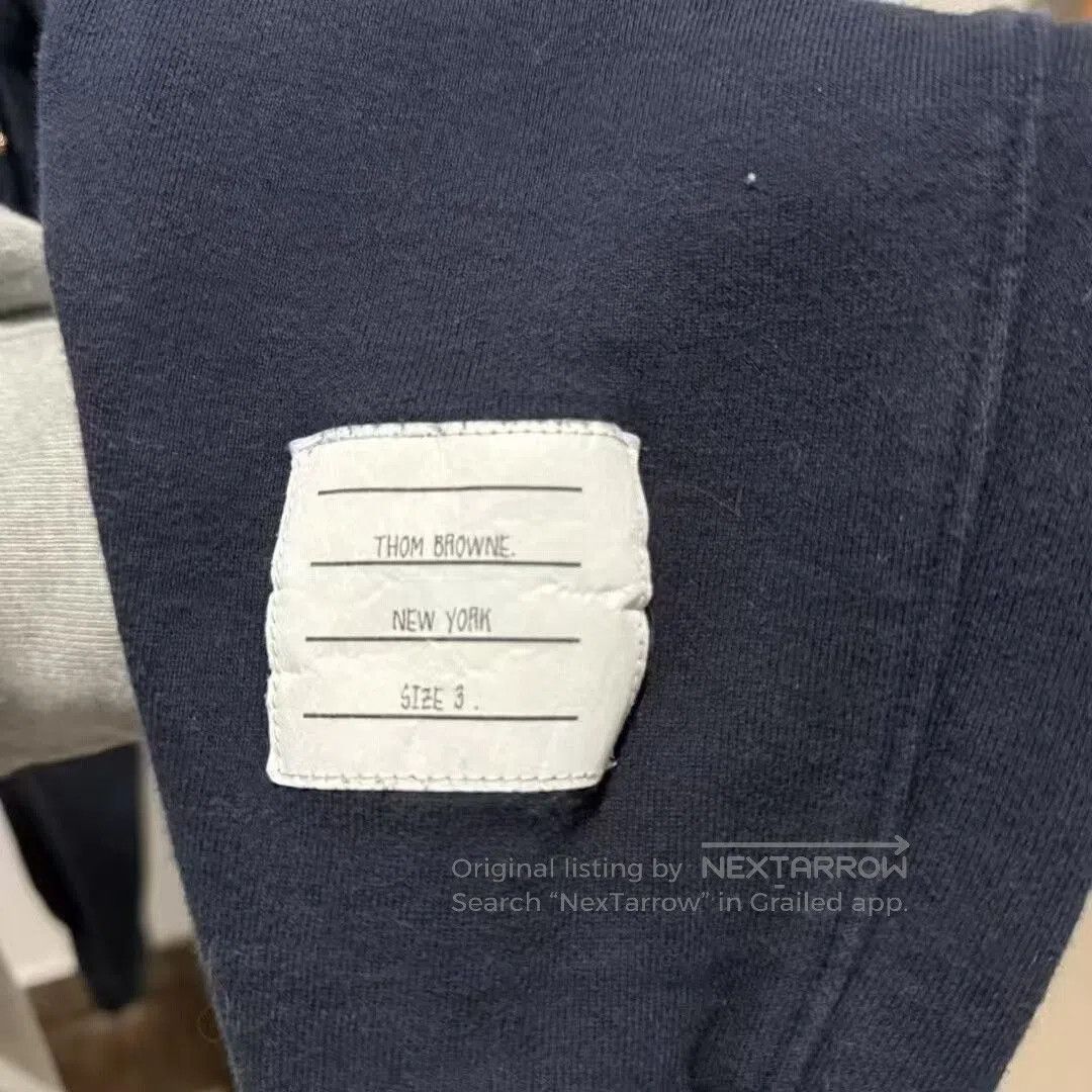 Thom Browne thom browne navy knit stripe joggers. Size US 30 / EU 46 - 4 Thumbnail
