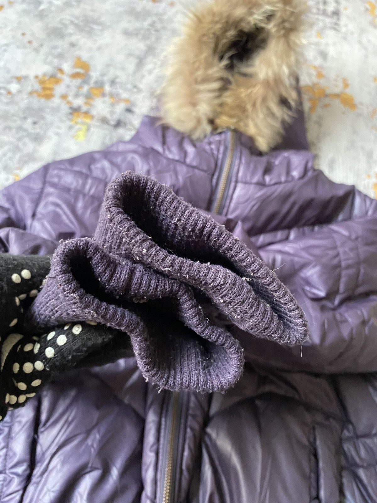 Japanese Brand A/Girls Down Puffer Fur Hoodie Jacket Size M / US 6-8 / IT 42-44 - 10 Thumbnail