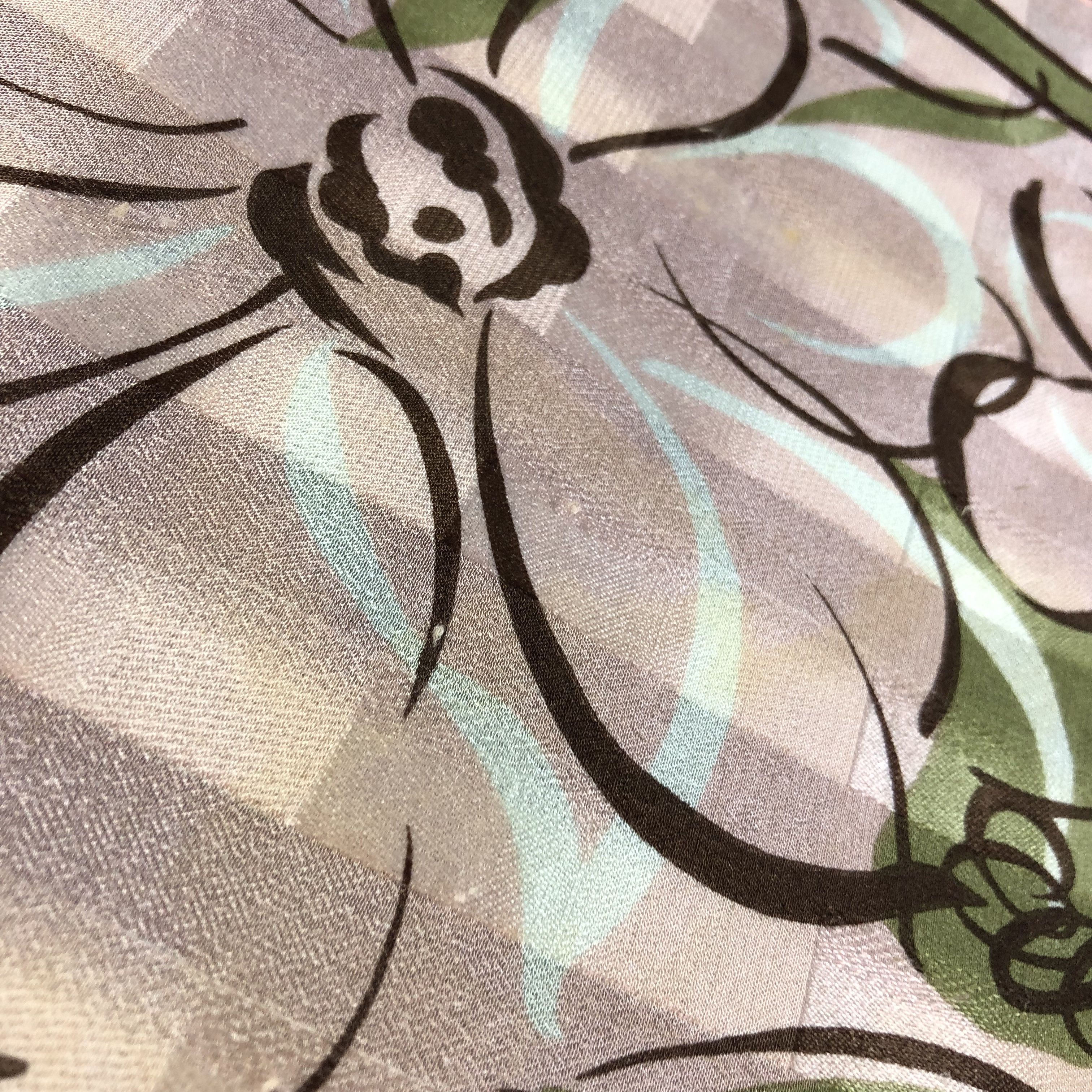 Bellerose Belle Rose Floral Silk Scarf M693 Size ONE SIZE - 7 Thumbnail