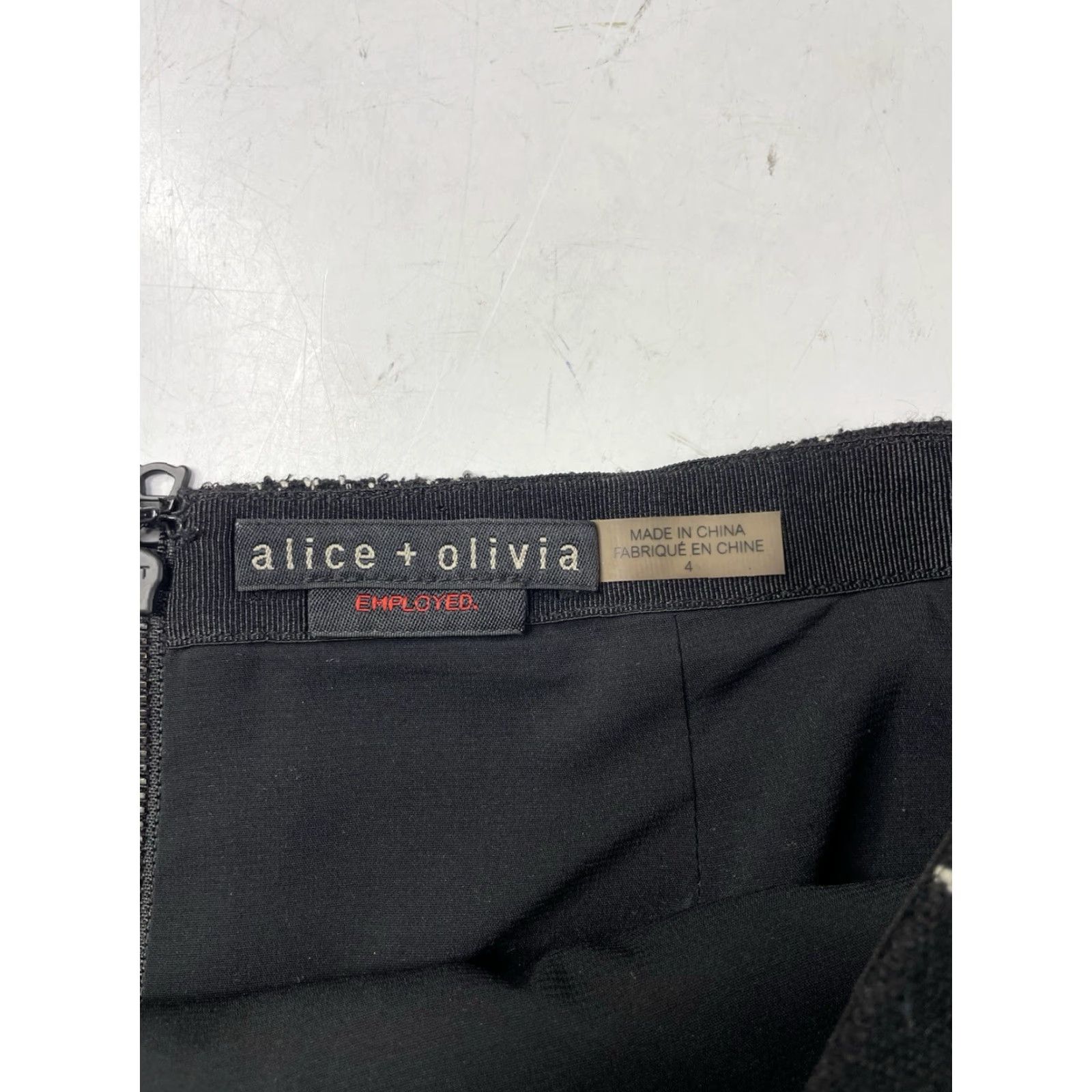 Alice + Olivia Alice Olivia Skirt Wool Mini Black Check 4 Women Short Lined Zip Employed Collection Vintage? Size 27" / US 4 / IT 40 - 5 Thumbnail