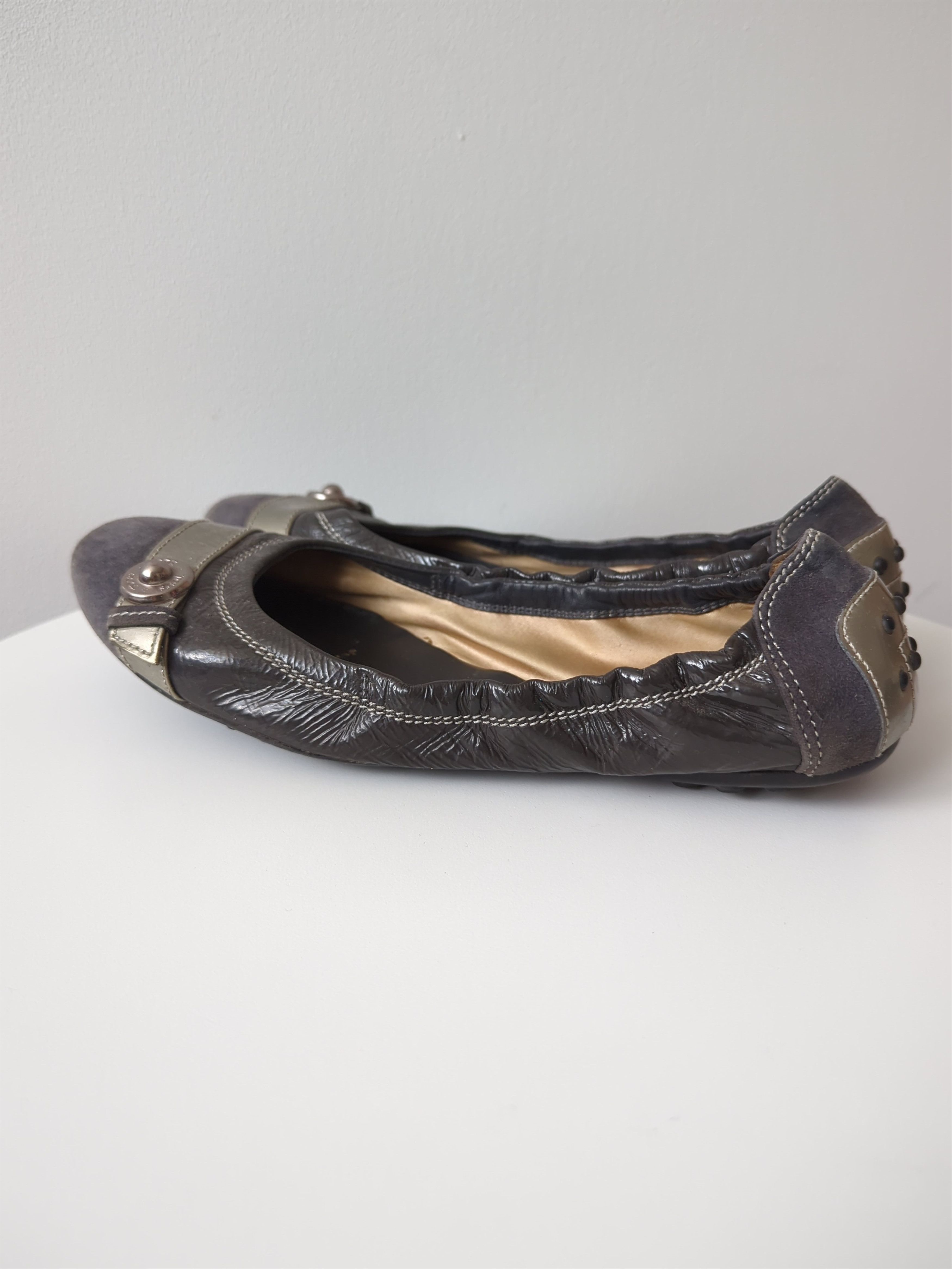 Tod's Tod’s Leather Suede Ballet Flats Grey EU 36.5 US 5.5 Size US 5.5 / IT 35.5 - 7 Thumbnail