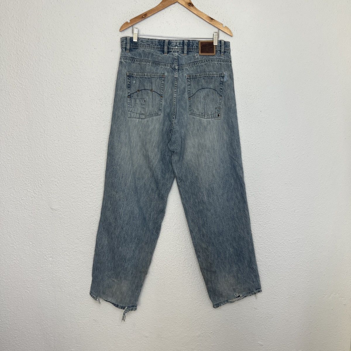 Pelle Pelle × Vintage Patchwork Hip Hop Skateboards Baggy Jeans Pants Trousers Size US 34 / EU 50 - 7 Thumbnail