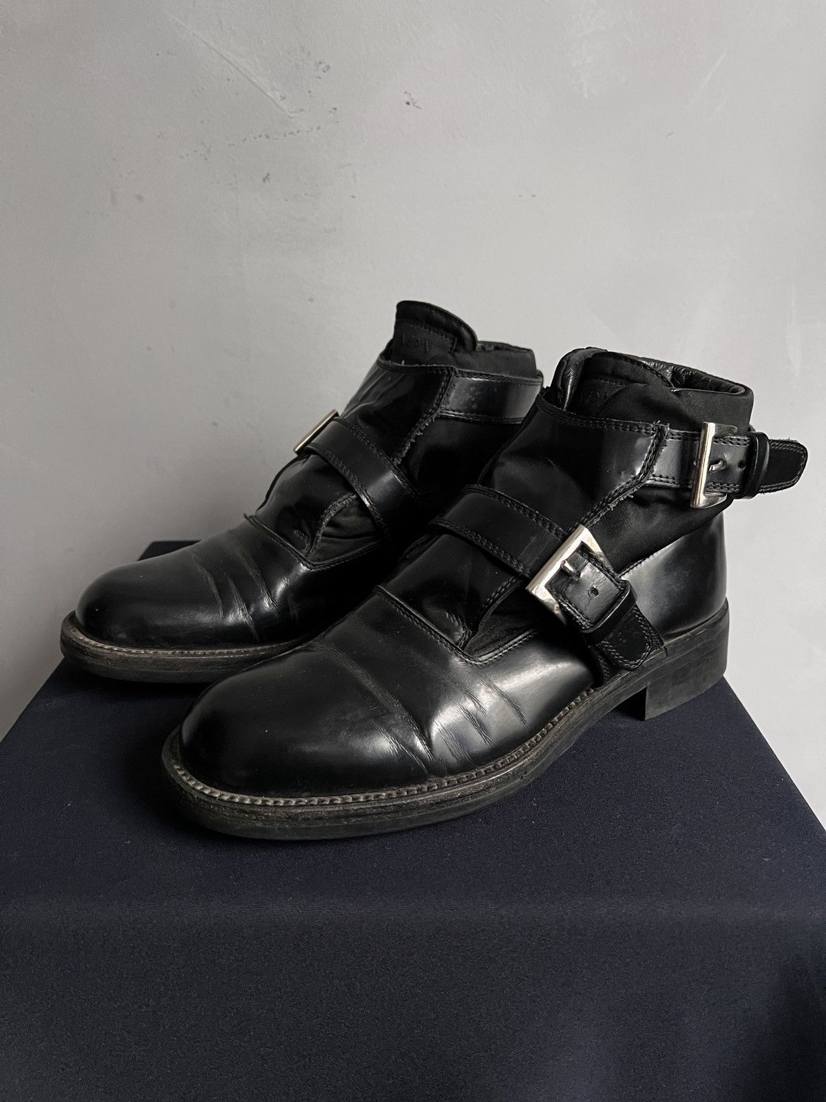 Prada Prada platform leather boots y2k Chelsea buckle Size US 6 / IT 36 - 4 Thumbnail