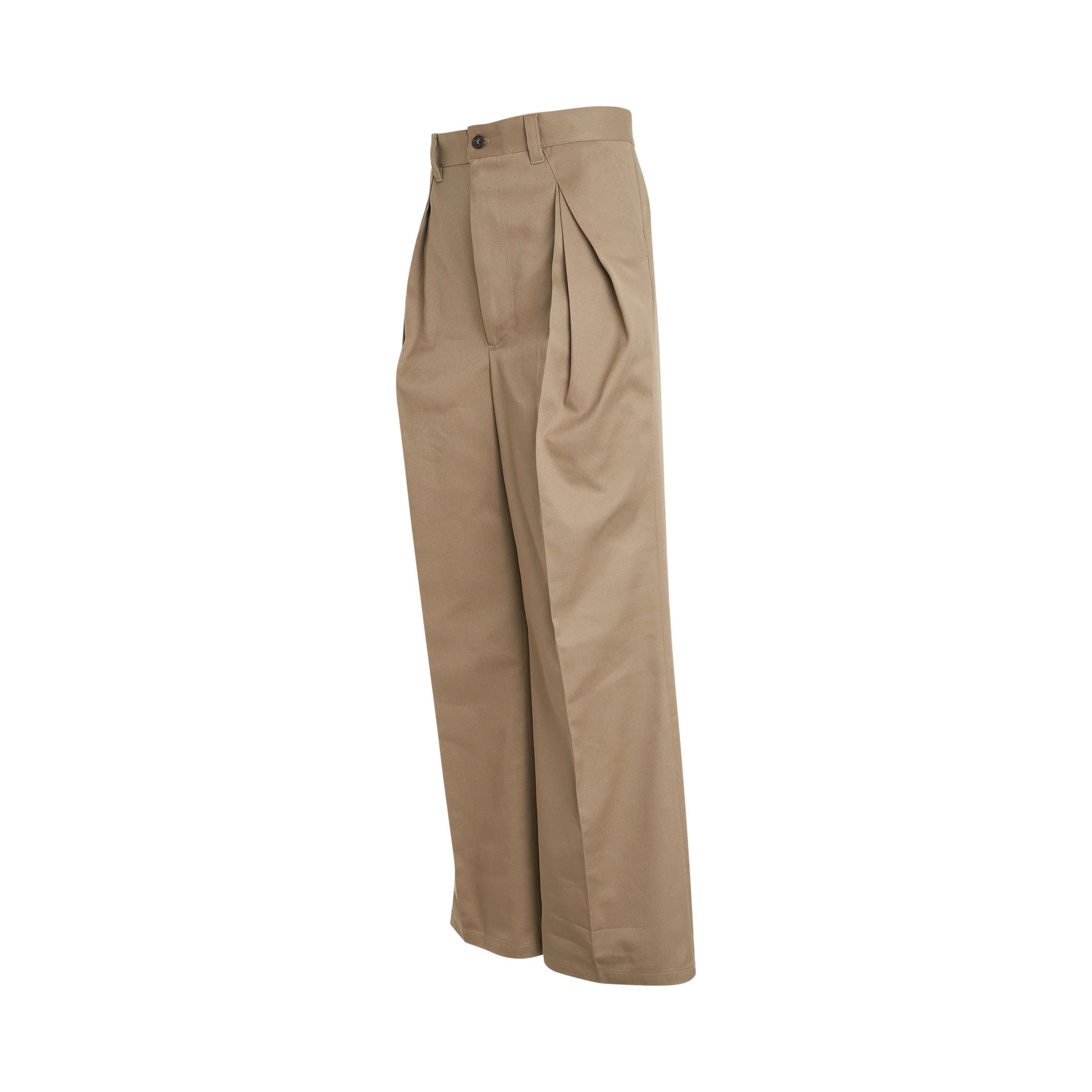 Maison Margiela o1mris0824 Pleat Details Pants in Beige Size US 32 / EU 48 - 2 Thumbnail