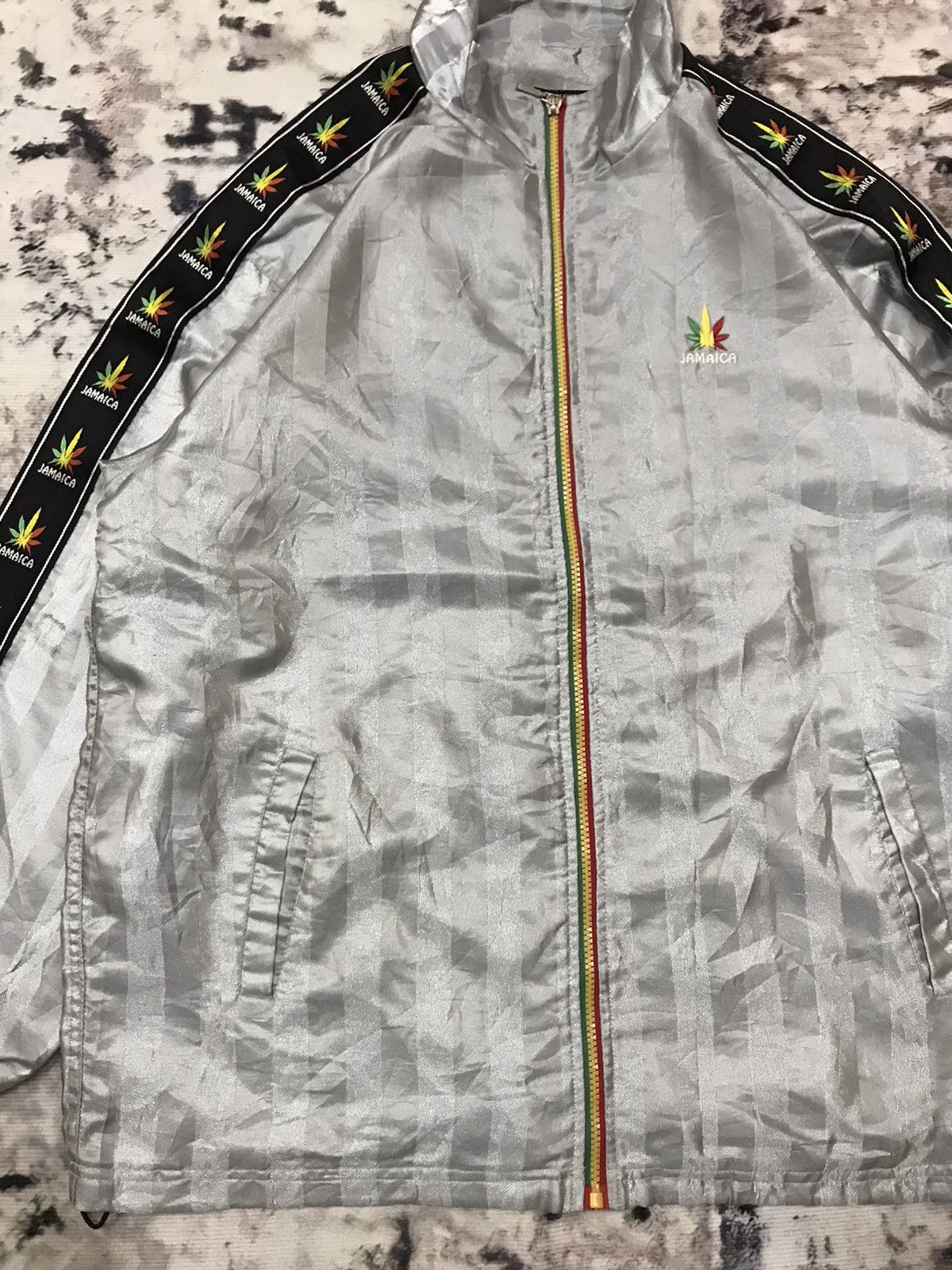 Japanese Brand Vintage Jamaica Sidetape Logo Windbreaker Jacket Size US XL / EU 56 / 4 - 7 Thumbnail