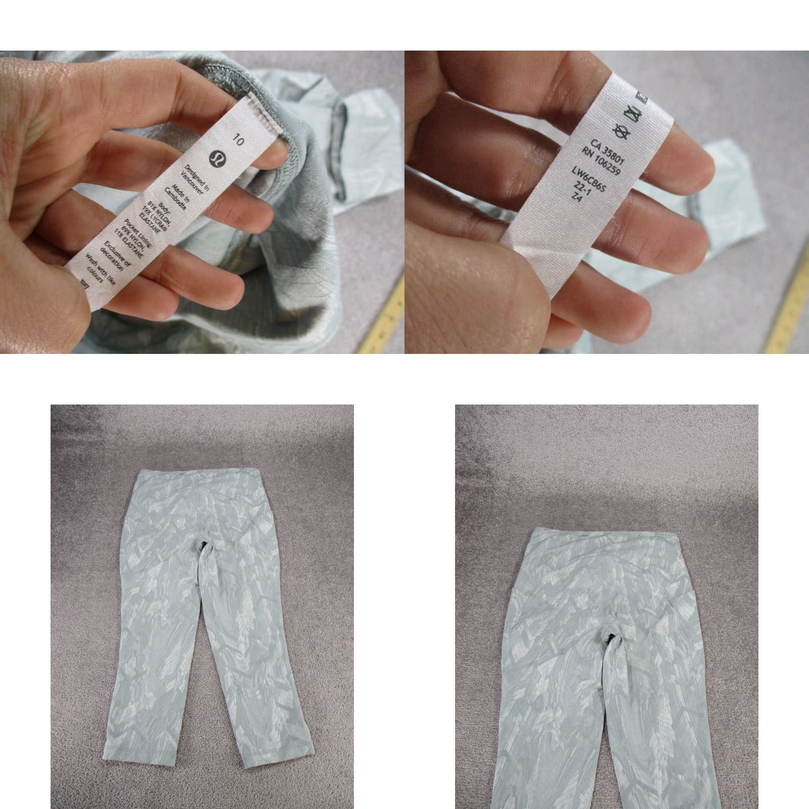 Lululemon Lululemon Leggings Womens 10 Swift Speed HR Crop Light Blue Green Chevron Activewear Cropped 10 Green 90s Athleisure Womens Size 32" / US 10 / IT 46 - 8 Thumbnail