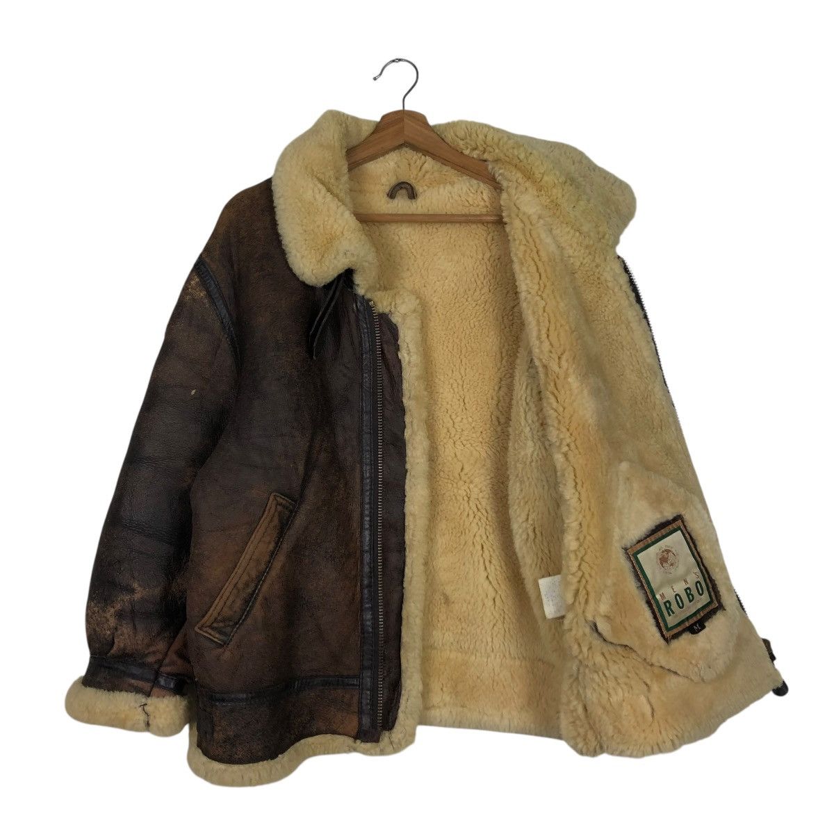 Aero Leathers 🔥VINTAGE LEATHER JACKET SHEARLING B-3 MEN’S ROBO ISSEYMIYAKE Size US M / EU 48-50 / 2 - 13 Thumbnail