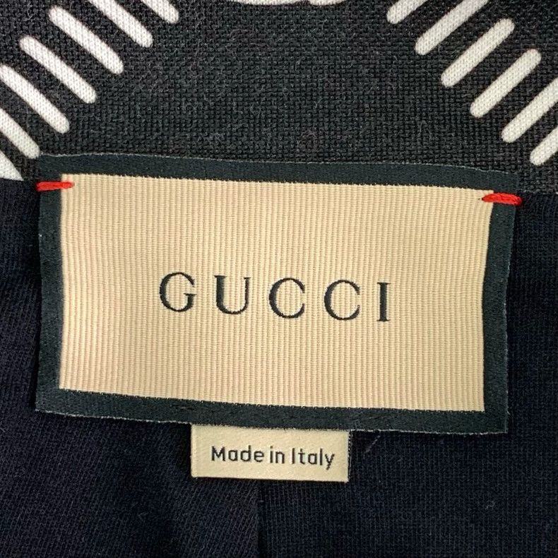 Gucci Gucci Logo sticker double G full print black lapel zipper j Size US M / EU 48-50 / 2 - 5 Thumbnail