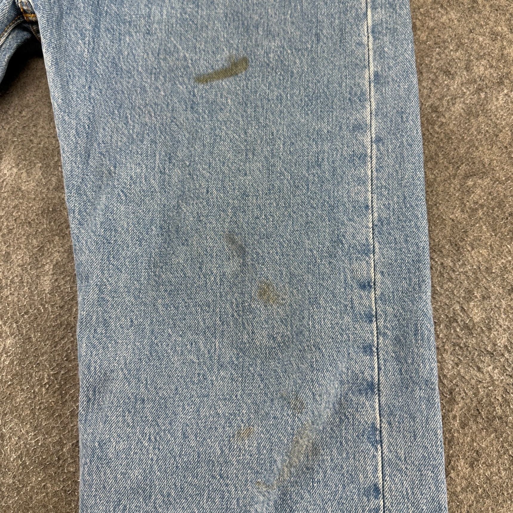 Levi's Levi's 501 Jeans Mens 34x32 Straight Regular Light Blue Distressed Denim Cotton Button 5-Pocket Retro Vintage Model Levi's 501 Series Mens Jeans Size US 34 / EU 50 - 4 Thumbnail