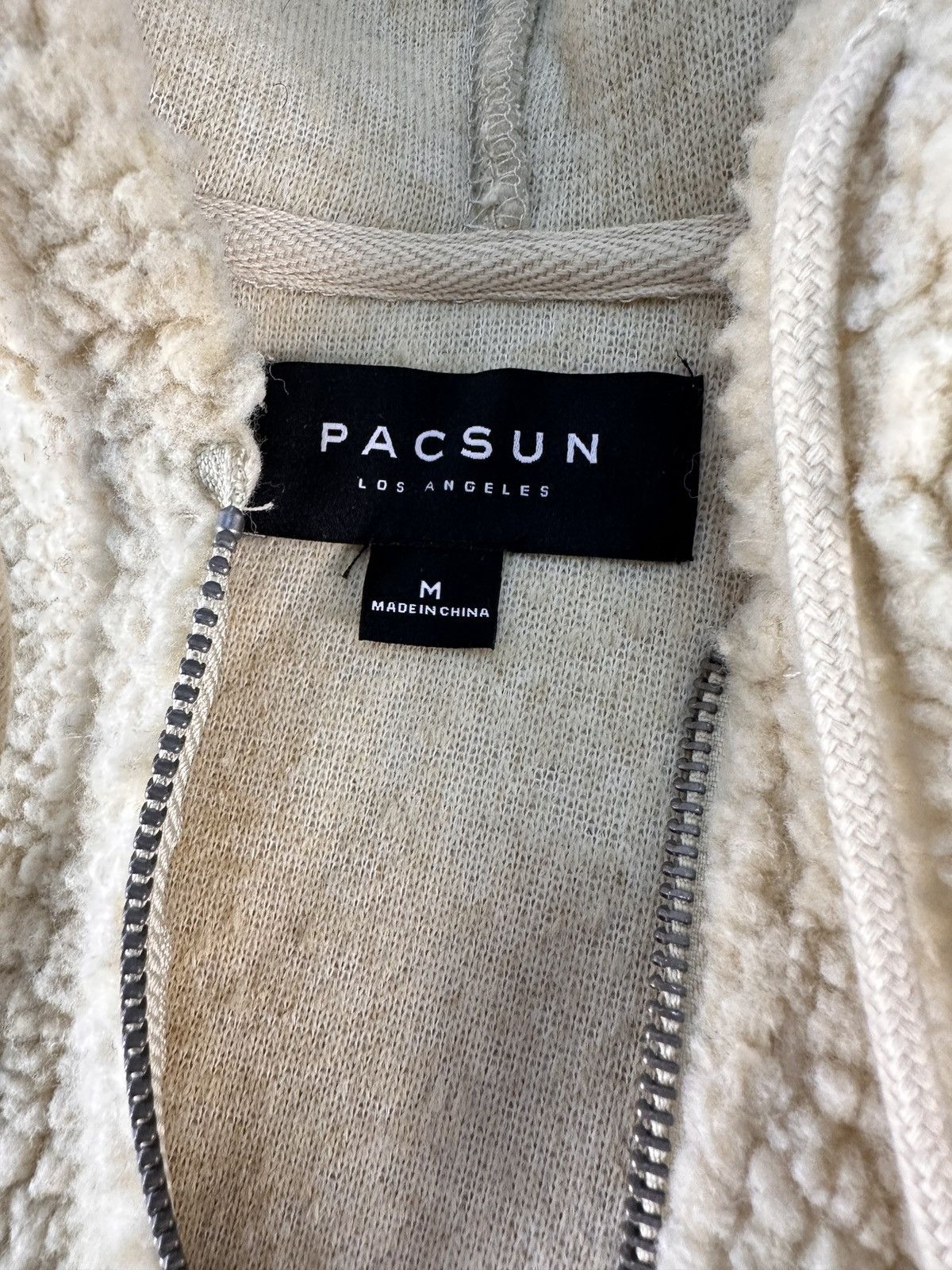 Pacsun Beige Pacsun Sherpa Hoodie, Worn in good condition, Size US M / EU 48-50 / 2 - 4 Thumbnail