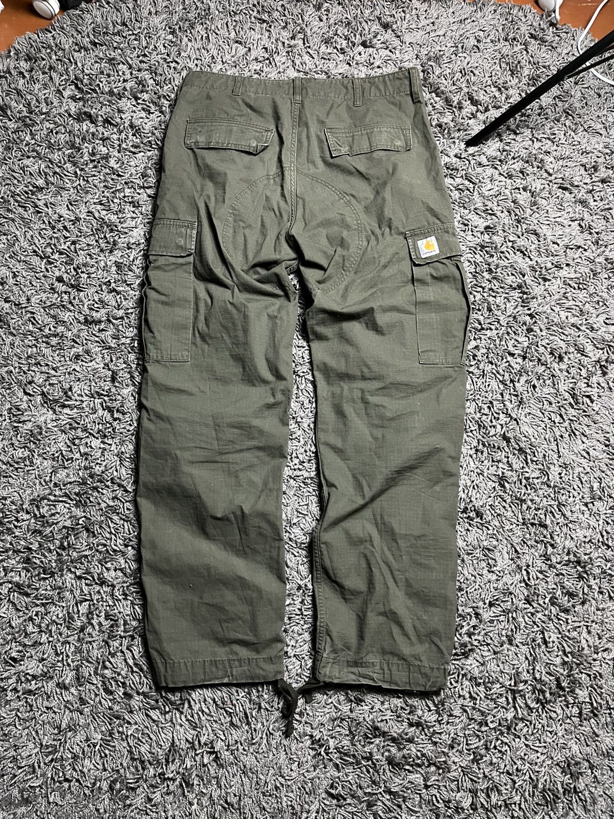 Carhartt Wip Carhartt WIP Regular Cargo Pants Olive Ripstop 33x32 Size US 33 - 8 Thumbnail