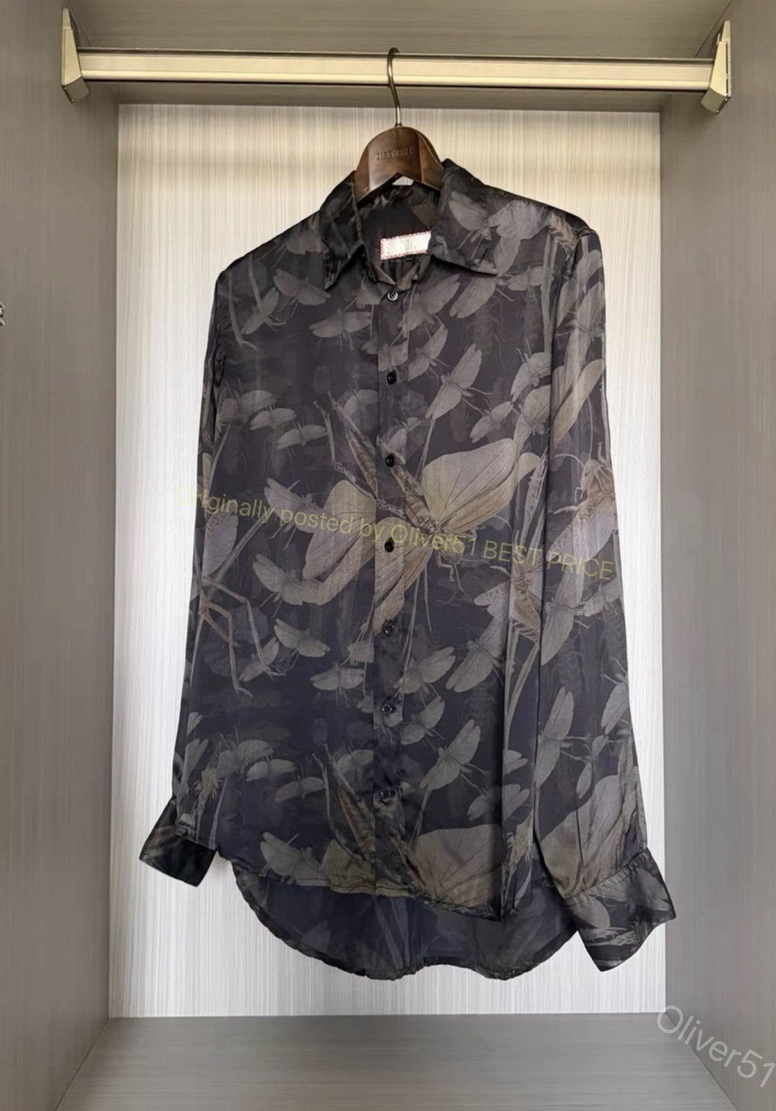 Geoffrey B. Small Geoffrey B. Small GBS dragonfly silk shirt YYYY17/2610 Size US L / EU 52-54 / 3 - 1 Thumbnail