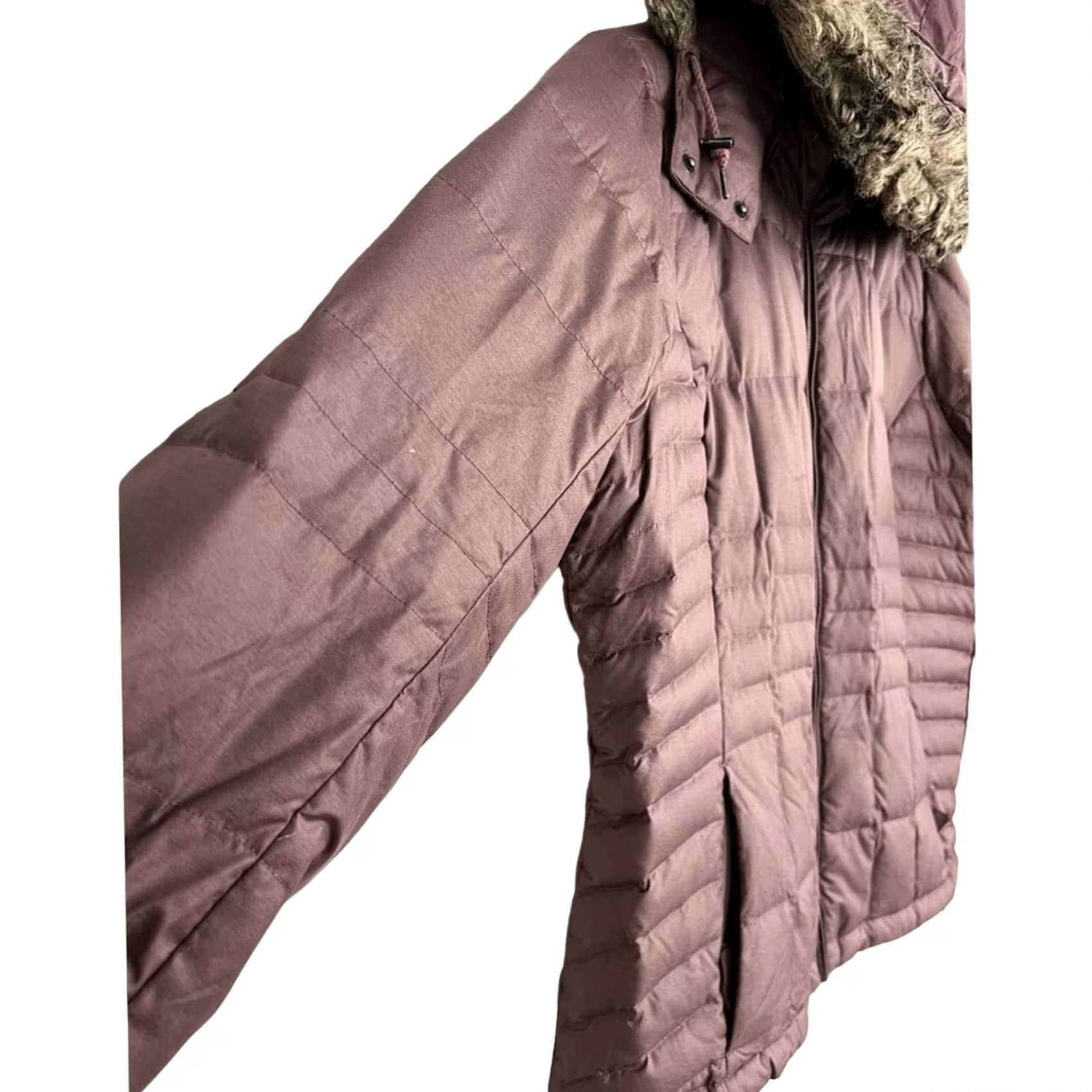 Eddie Bauer VINTAGE? Eddie Bauer Womens Premium Goose Down Quilted Jacket Coat FauxFur Hood MAUVE XL Size XL / US 12-14 / IT 48-50 - 4 Thumbnail