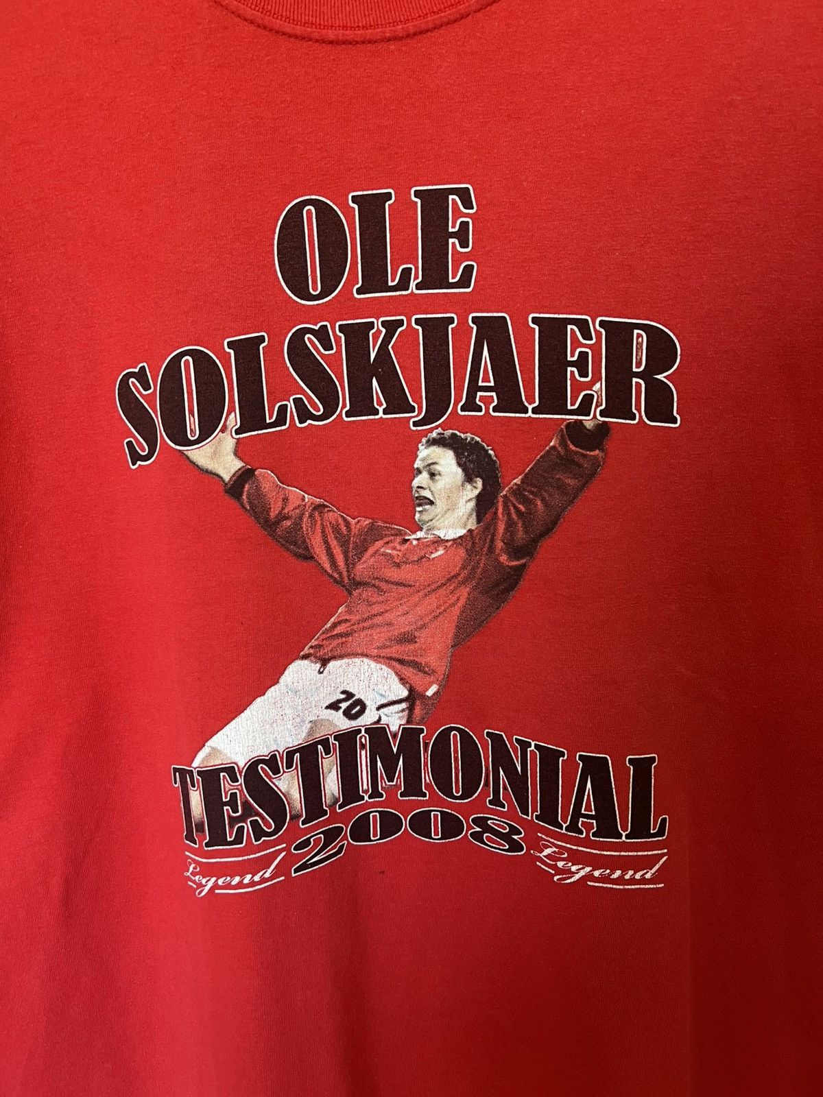 Vintage Manchester United Solskjaer Vintage 2008 T Shirt Tee Size US XL / EU 56 / 4 - 2 Thumbnail