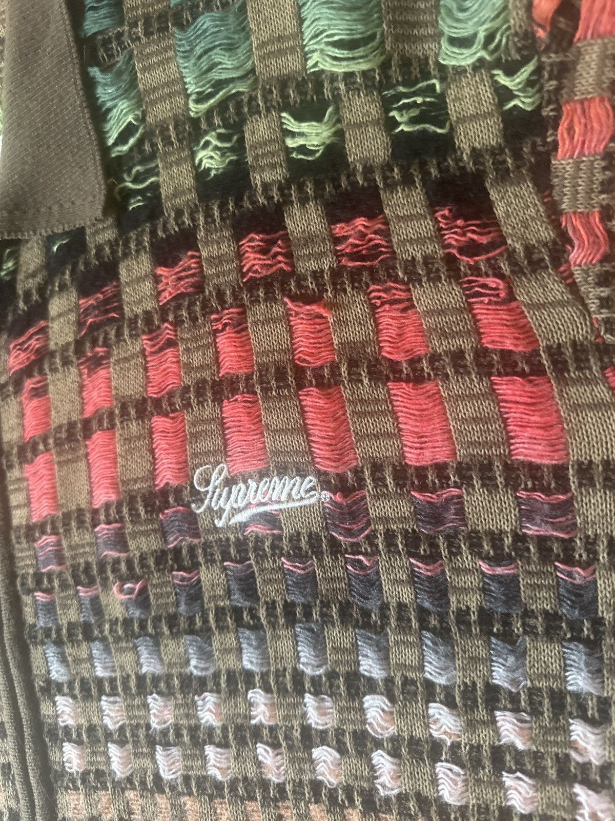 Supreme Supreme Gradient Grid Zip Up Polo Brown Size L Size US L / EU 52-54 / 3 - 2 Thumbnail