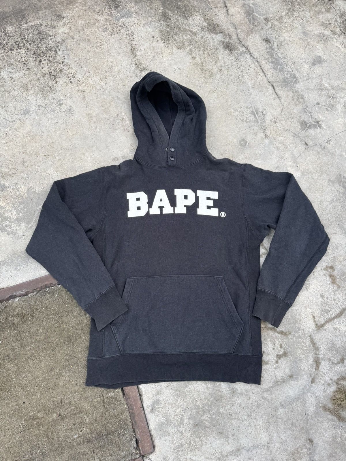 Bape Bape Spellout Hoodie Vintage Double Button Size US M / EU 48-50 / 2 - 1 Thumbnail