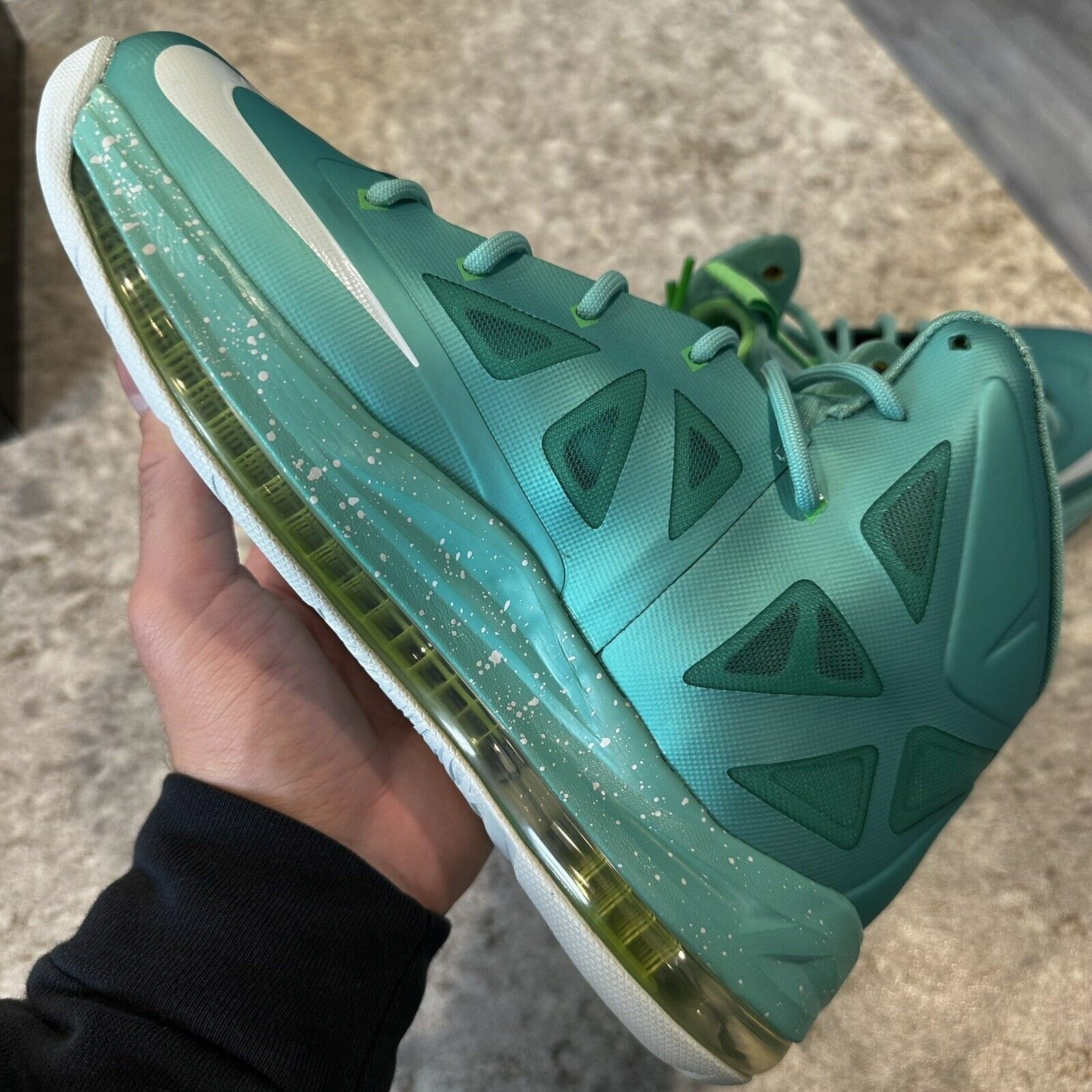 Nike Size 6.5Y Nike Lebron X Easter | Turquoise/Green | CLEAN! | Size US 6.5 / EU 39-40 - 10 Thumbnail