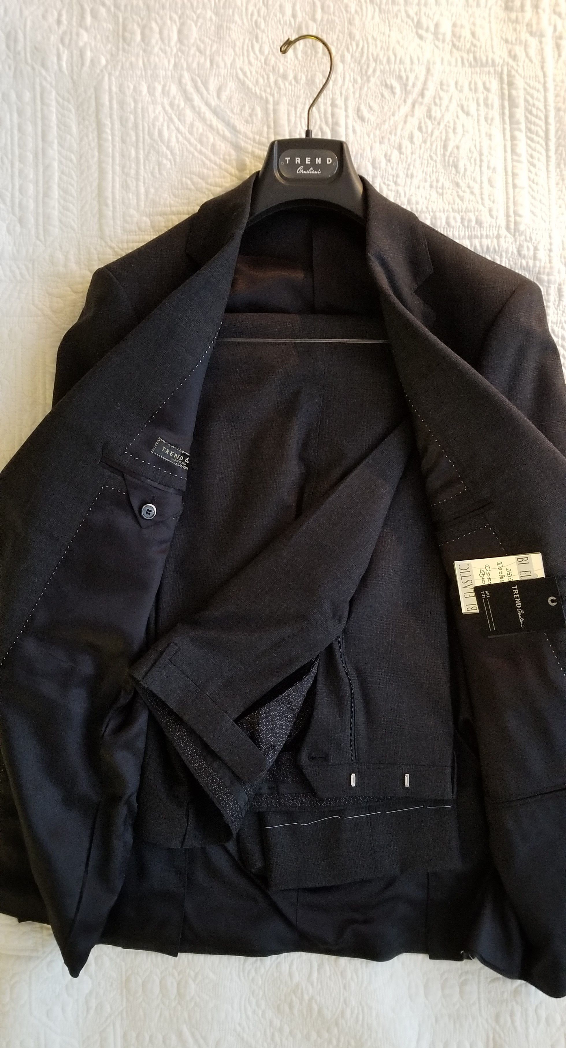 Corneliani Corneliani Trend italian suit wool navy plaid Size 40R - 2 Thumbnail