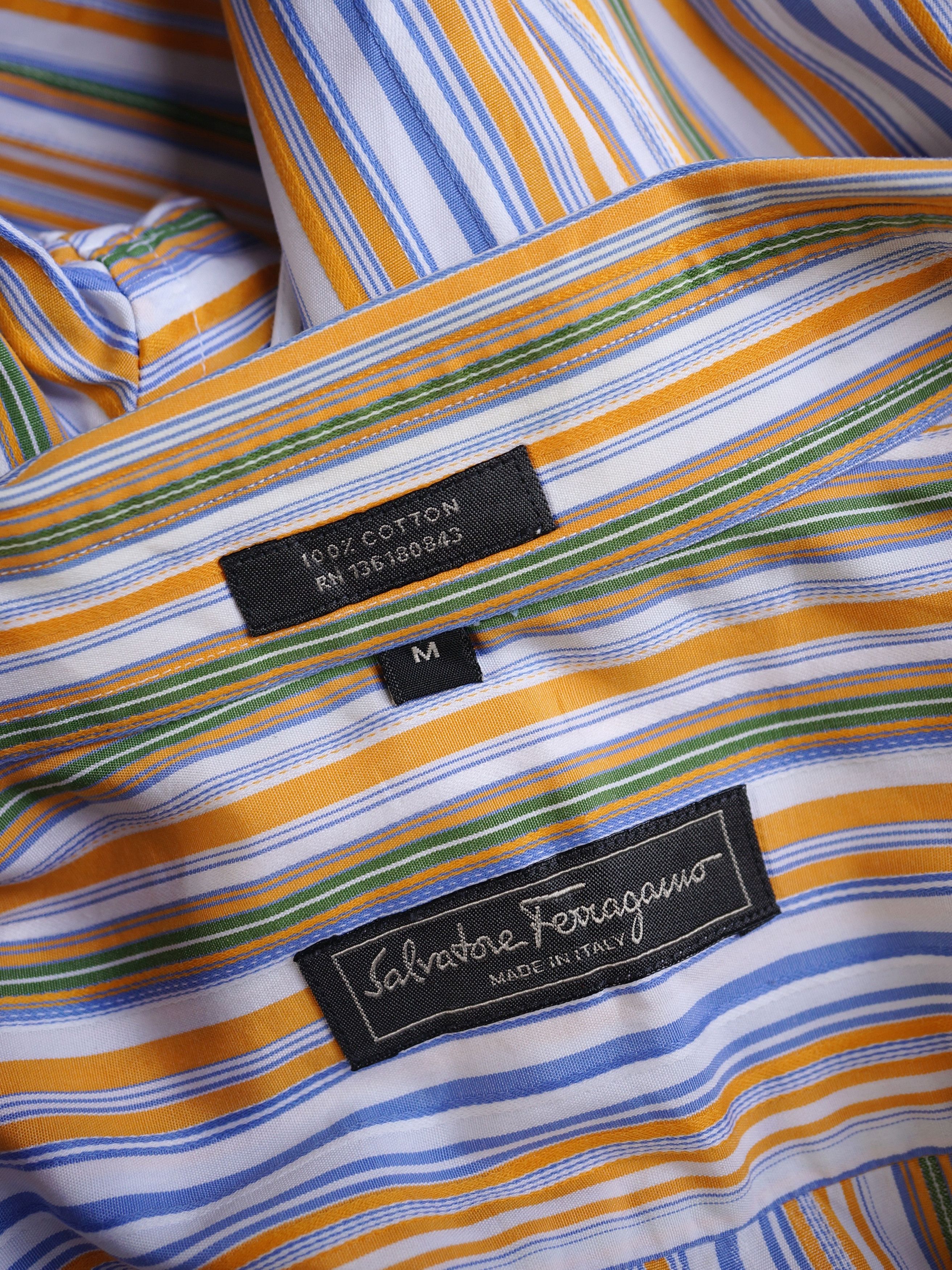 Salvatore Ferragamo Salvatore Ferragamo Striped Shirt Size US M / EU 48-50 / 2 - 6 Thumbnail