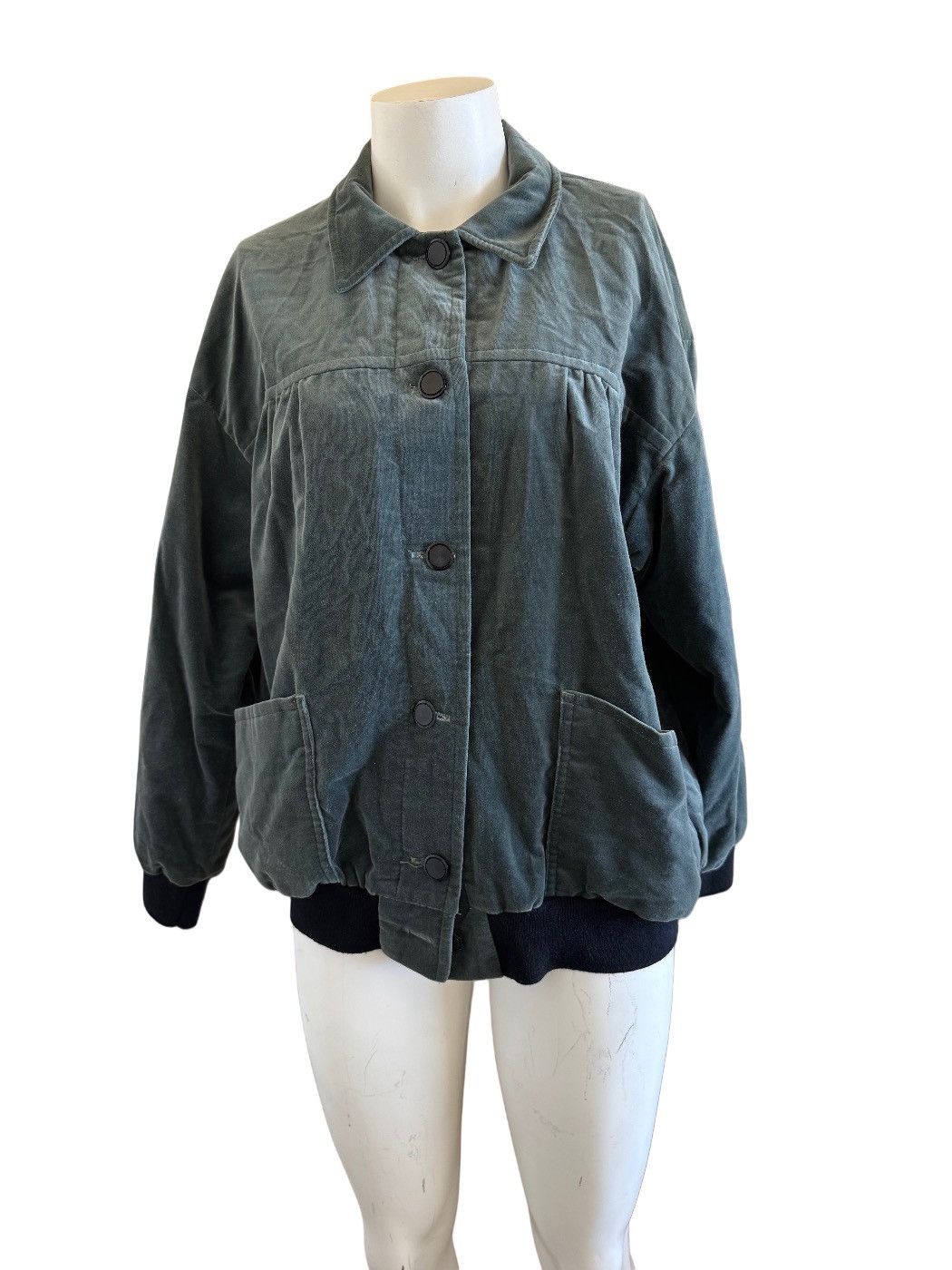 Other Vintage women’s 2 pc set coat pants sage green velvet plush Size M / US 6-8 / IT 42-44 - 3 Thumbnail