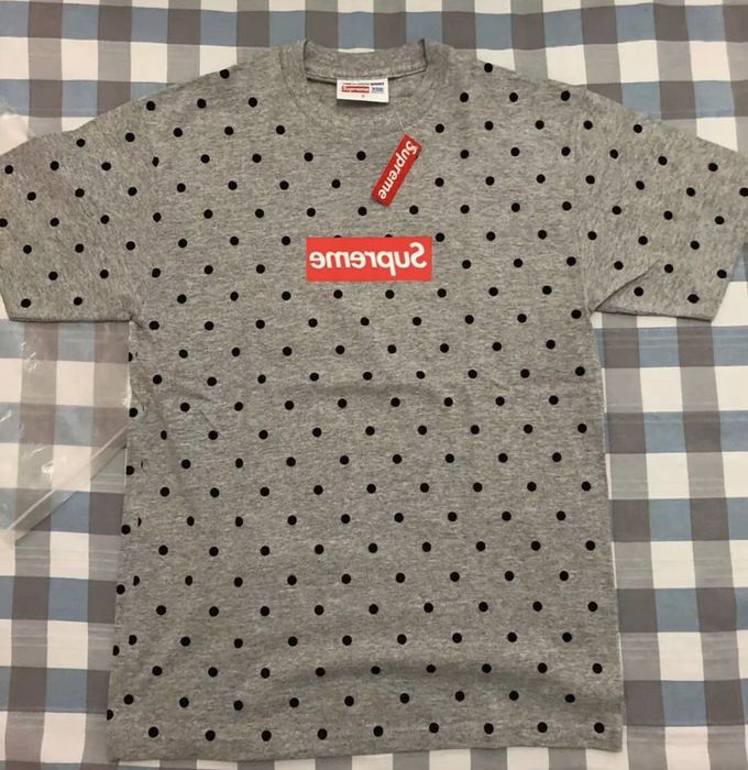 Supreme cdg box logo tee store polka dot