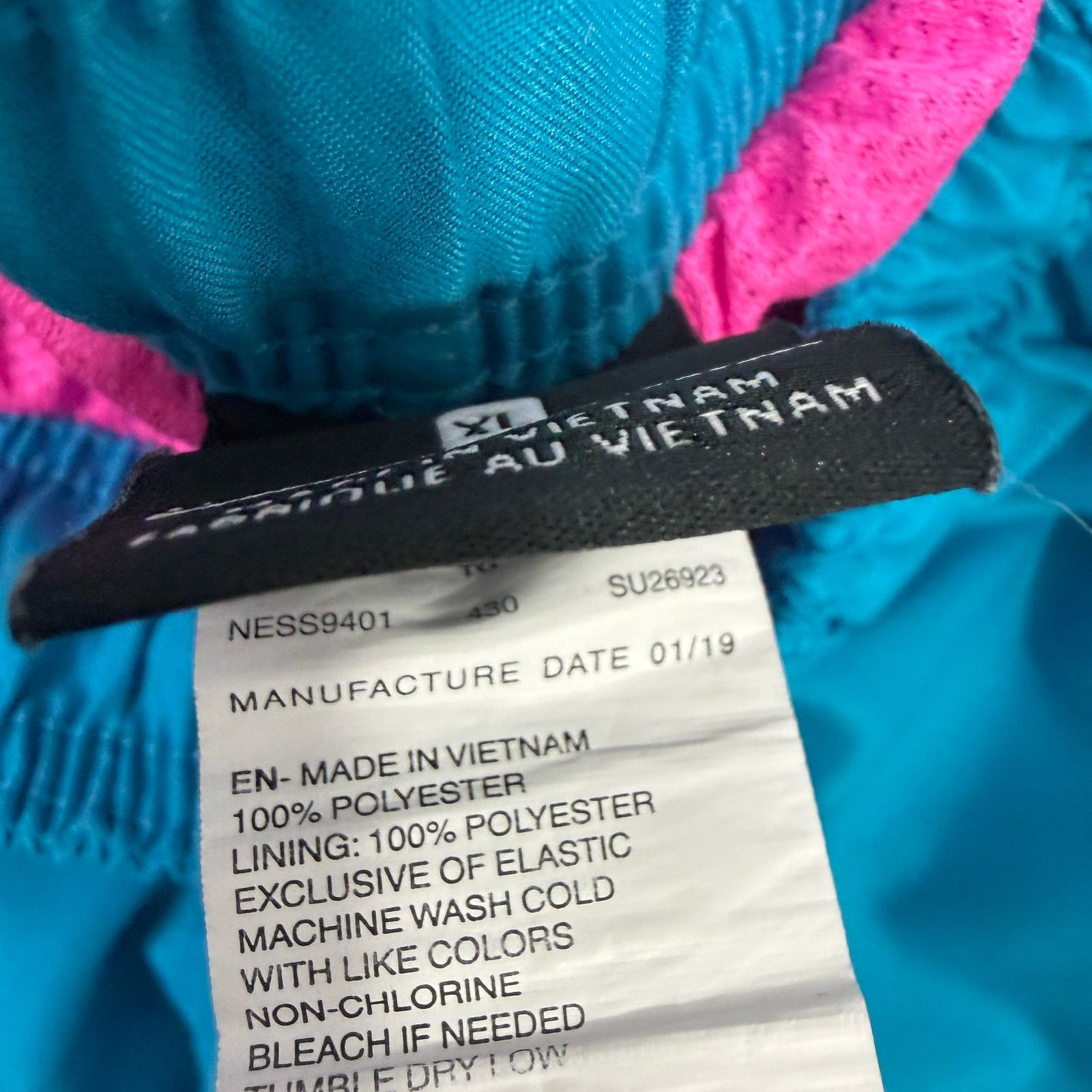 Nike Nike Swim Trunks Shorts Extra Large Blue Pink Mesh Lining Size US 35 - 6 Thumbnail