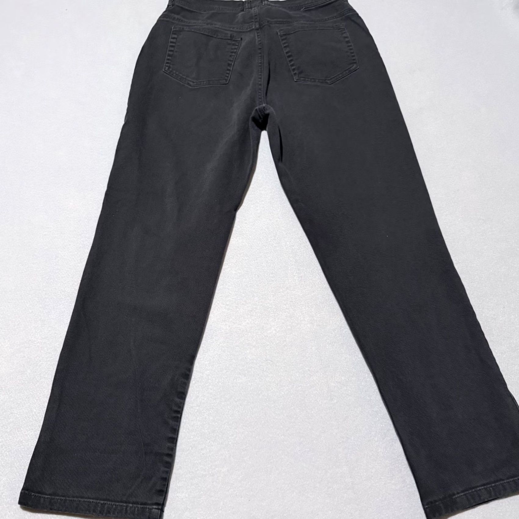 Gloria Vanderbilt Gloria Vanderbilt Amanda Jeans Women Black Denim Zip-Fly Straight-Leg - 12 Size 34" / US 12 / IT 48 - 6 Thumbnail