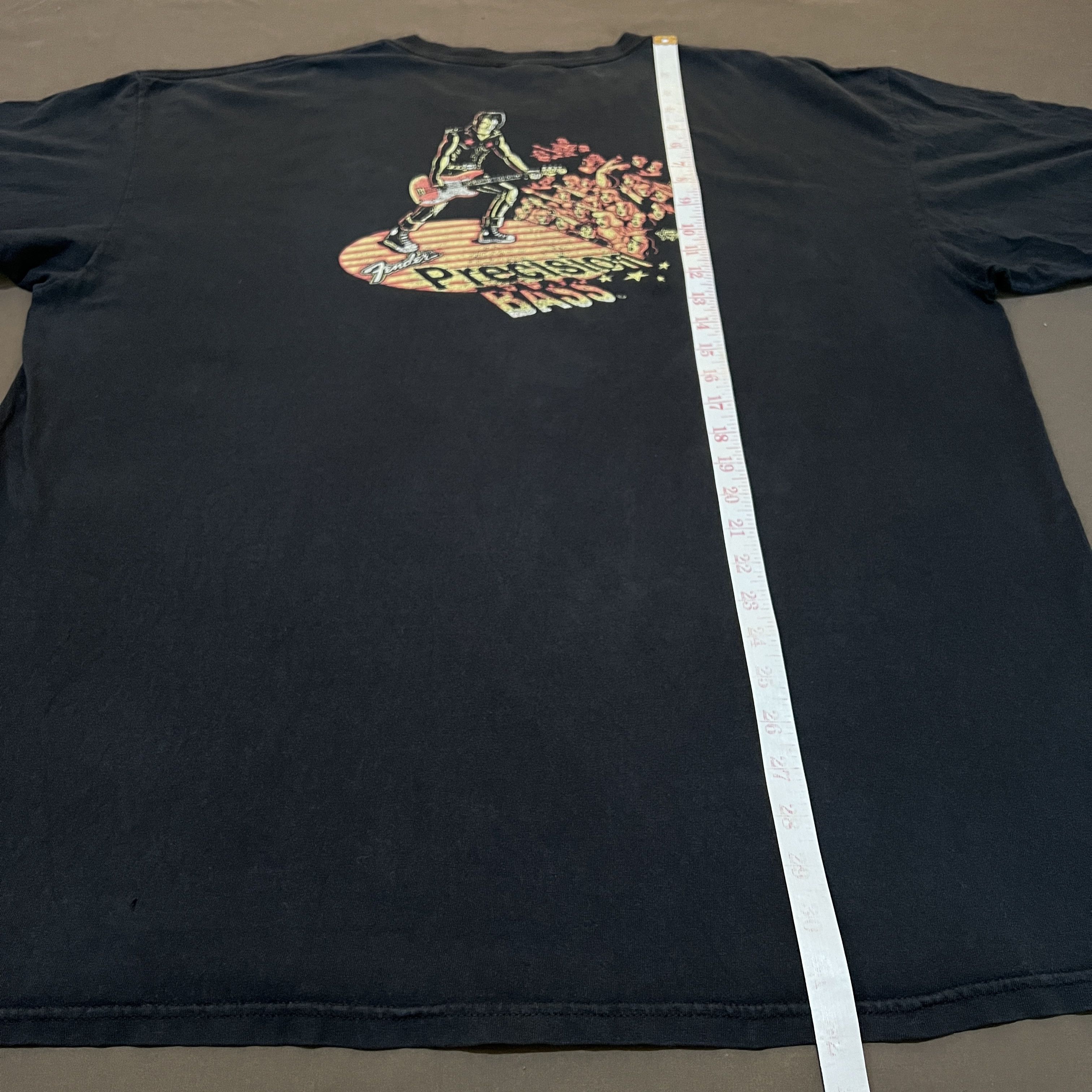 Band Tees × Vintage Vintage Y2K Fender Precision Bass Guitar Promo Tee 2XL Faded Size US XXL / EU 58 / 5 - 16 Thumbnail
