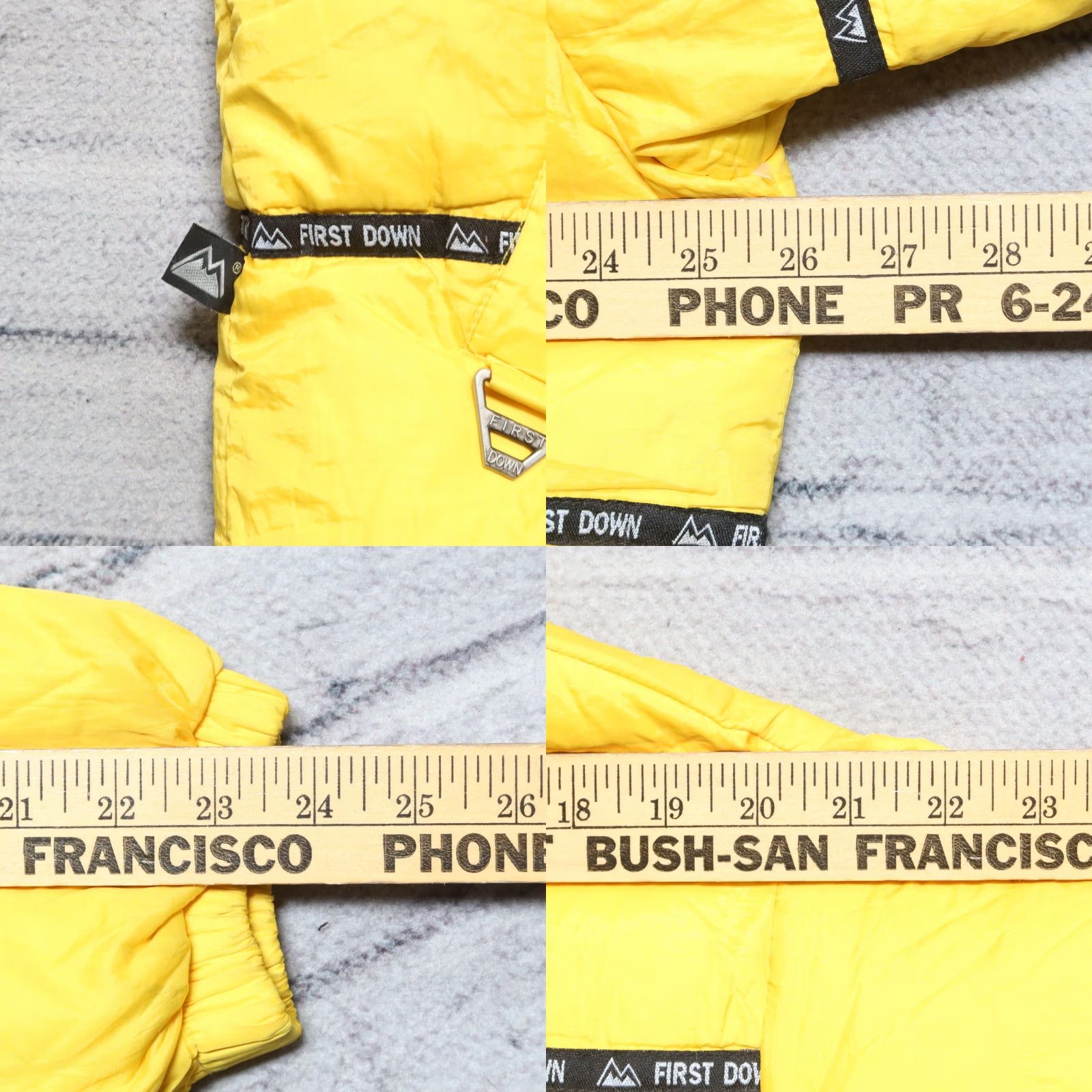 Vintage Vintage First Down Puffer Jacket Men's M Yellow 90s Logo Han? Size US M / EU 48-50 / 2 - 8 Thumbnail