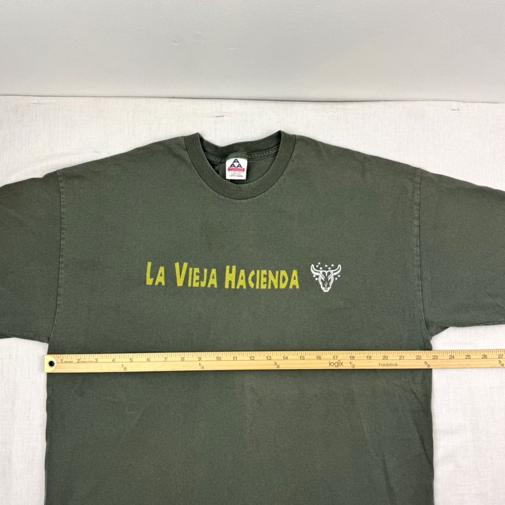 Vintage VINTAGE La Vieja Hacienda T Shirt Men's XL 90s Green Cotton Crew Neck Short Sleeve Alstyle Apparel & Activewear Size US XL / EU 56 / 4 - 6 Thumbnail