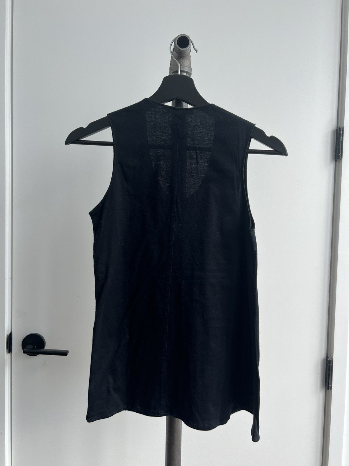 Helmut Lang 90s Black Asymmetric Tank Size XS / US 0-2 / IT 36-38 - 4 Thumbnail