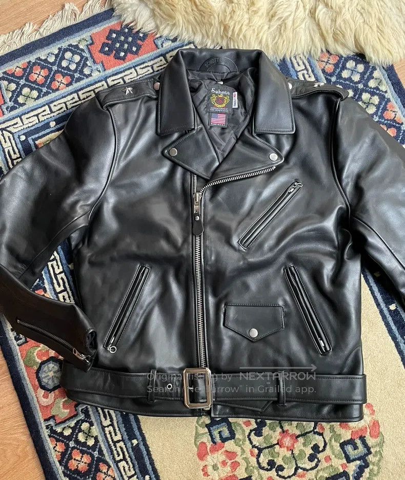Schott Schott Leather coat Size US XL / EU 56 / 4 - 1 Thumbnail
