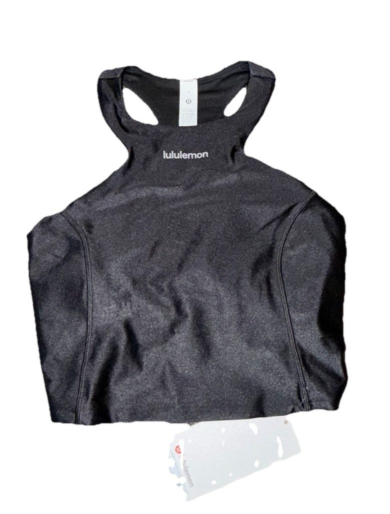 Lululemon LULULEMON SATIN SHINE TANK TOP B/C CUP WORDMARK BLACK SIZE 4 Size S / US 4 / IT 40 - 1 Thumbnail
