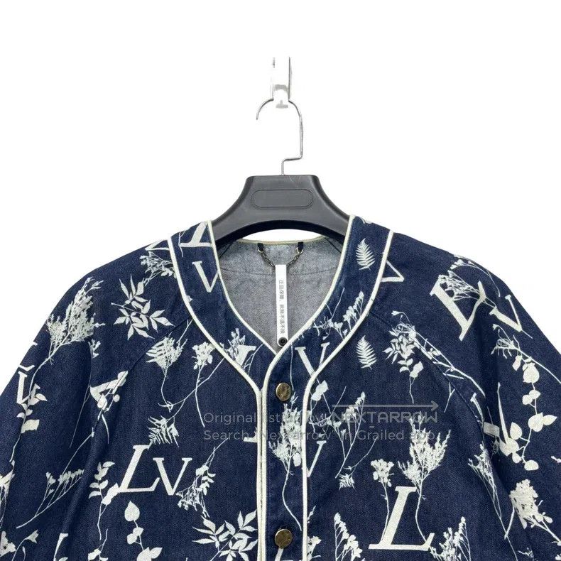 Louis Vuitton Louis Vuitton Wheat ear full print denim short sleeve shir Size US XL / EU 56 / 4 - 3 Thumbnail