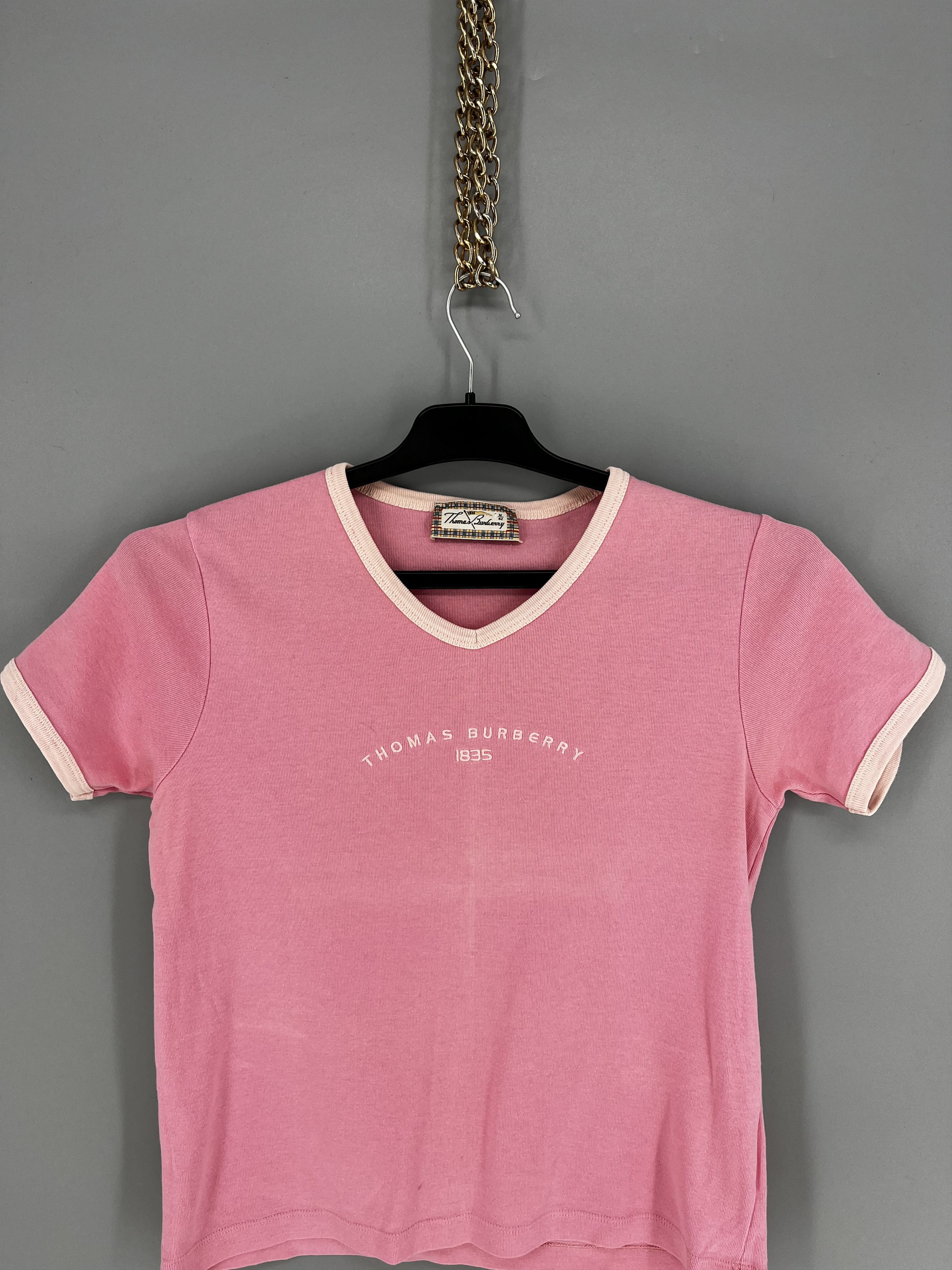 Burberry Vintage Casual Rare Thomas Burberry t-shirt PINK Size M Size M / US 6-8 / IT 42-44 - 6 Thumbnail