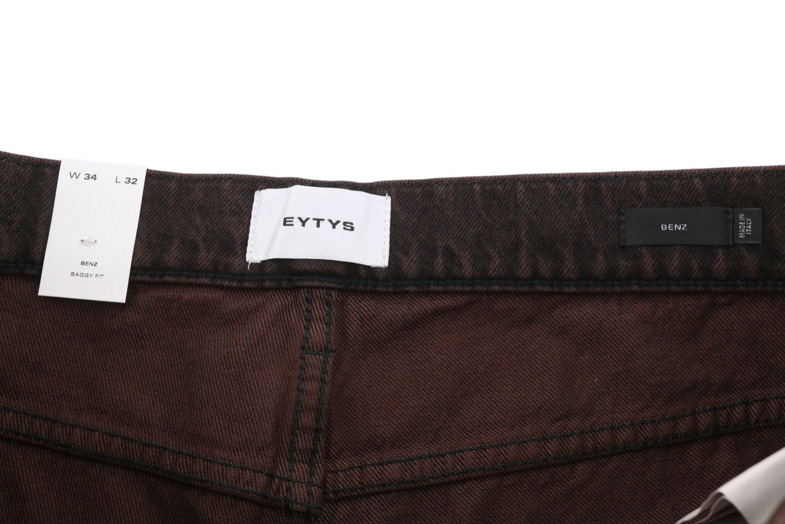 Eytys BENZ SEPIA BAGGY FIT W34/L32 Brown Faded RRP370 88883 Size US 34 / EU 50 - 8 Thumbnail