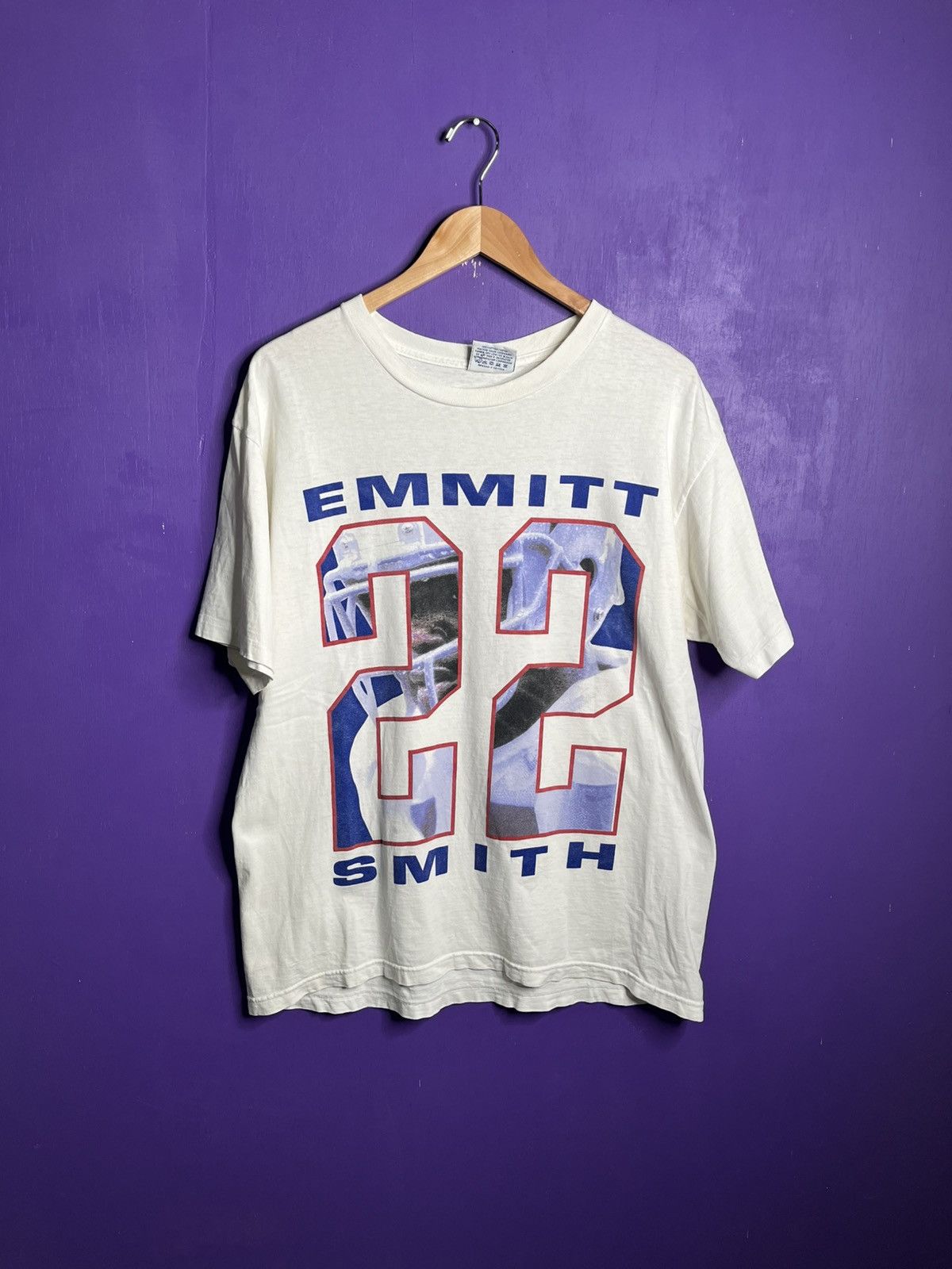 NFL × Reebok × Vintage Vintage 90s Reebok Emmitt smith big numbers tee Size US L / EU 52-54 / 3 - 1 Thumbnail