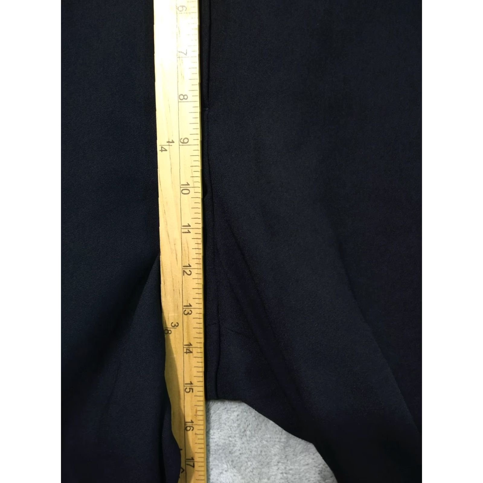 Boden Boden Pants Womens 16 Black Wide Leg High Rise Crop Stretch Flat Front Size 38" / US 16 / IT 52 - 4 Thumbnail