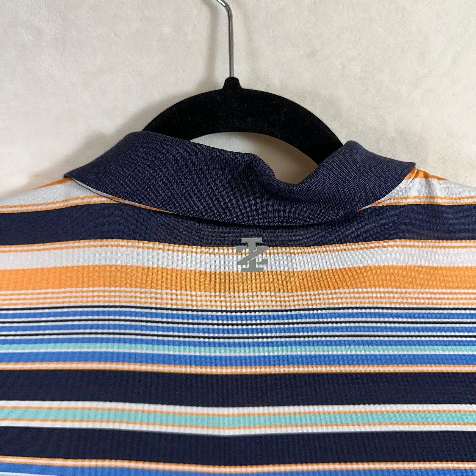 Izod IZOD Shirt XL Mens Golf Striped Blue Polo Logo Active Sport Size US XL / EU 56 / 4 - 6 Thumbnail