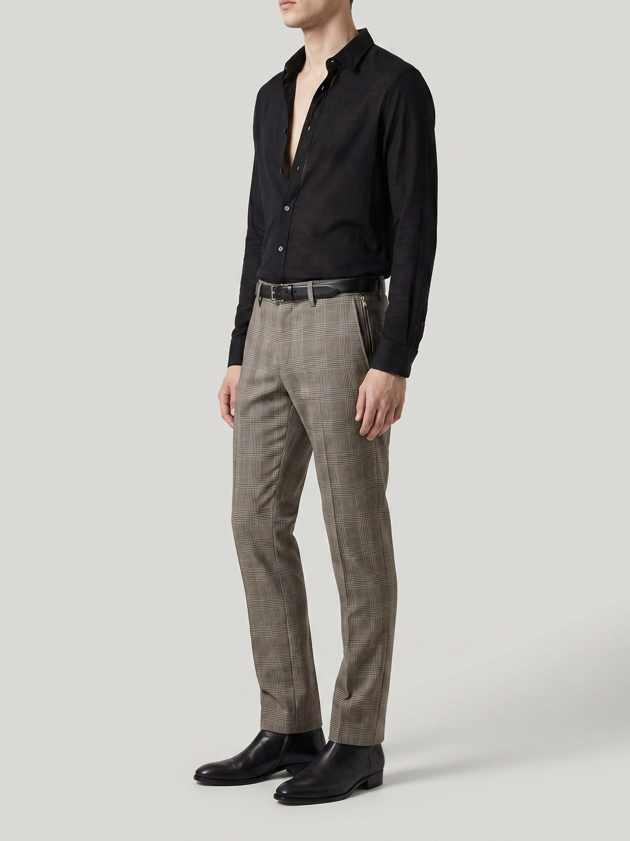 Givenchy Virgin Wool Check Trousers Size US 34 / EU 50 - 1 Thumbnail