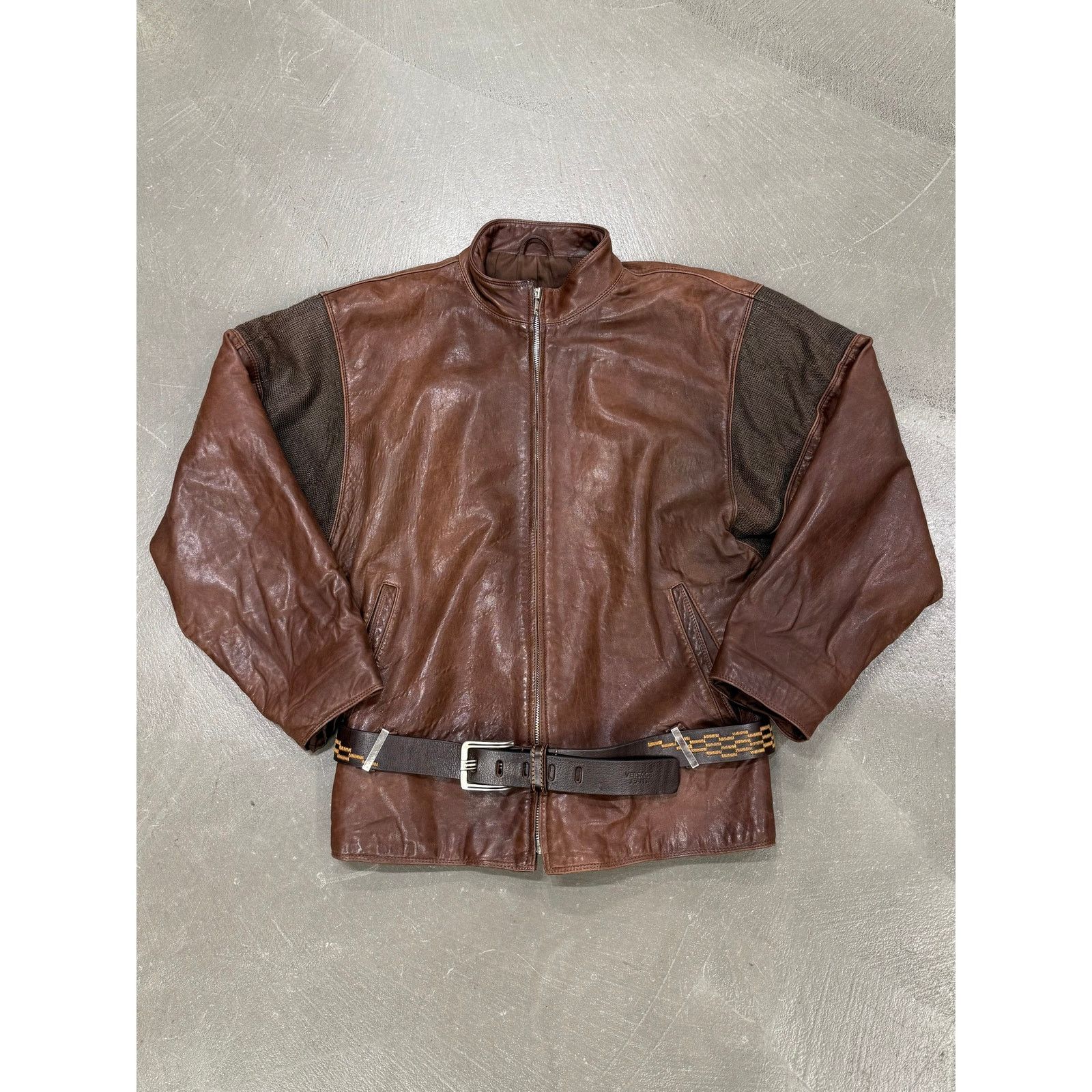 Versace 1980s Gianni Versace metallic chainmail leather jacket Size US S / EU 44-46 / 1 - 1 Thumbnail