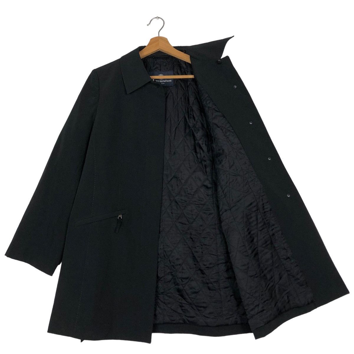 Vintage 🔥Rich Black - Fly Jacket Robed Aquascutum London Japan Made Size US M / EU 48-50 / 2 - 11 Thumbnail
